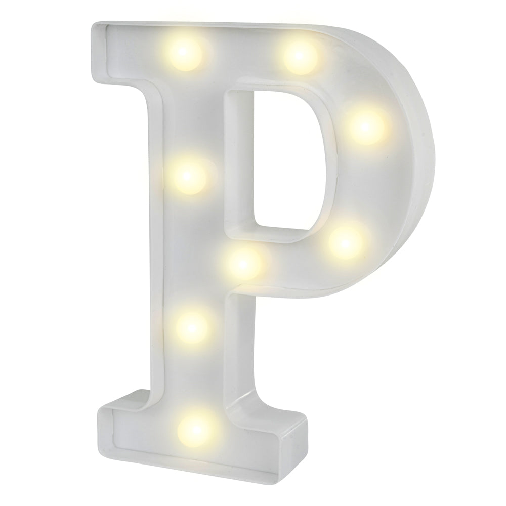 Illumify White LED Marquee Letter P Sign - 8 3/4" - 1 count box