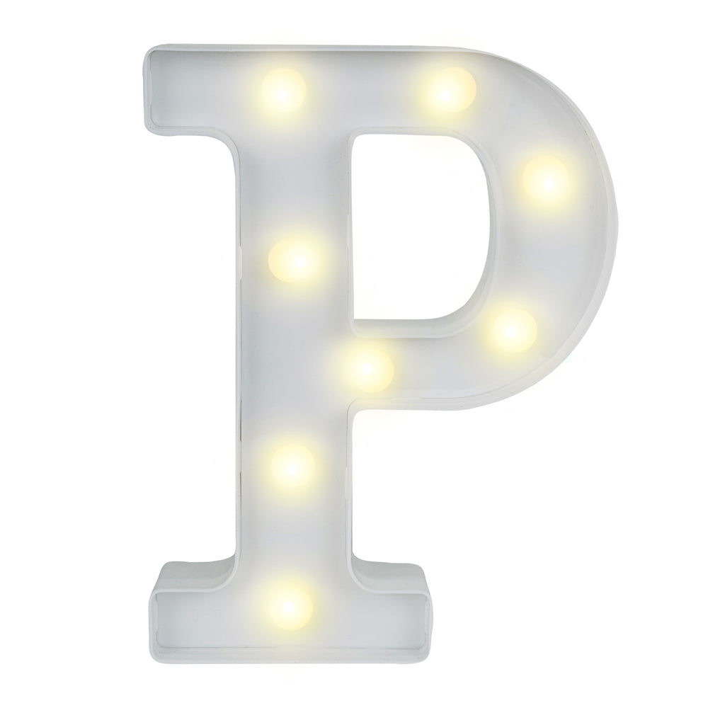 Illumify White LED Marquee Letter P Sign - 8 3/4" - 1 count box