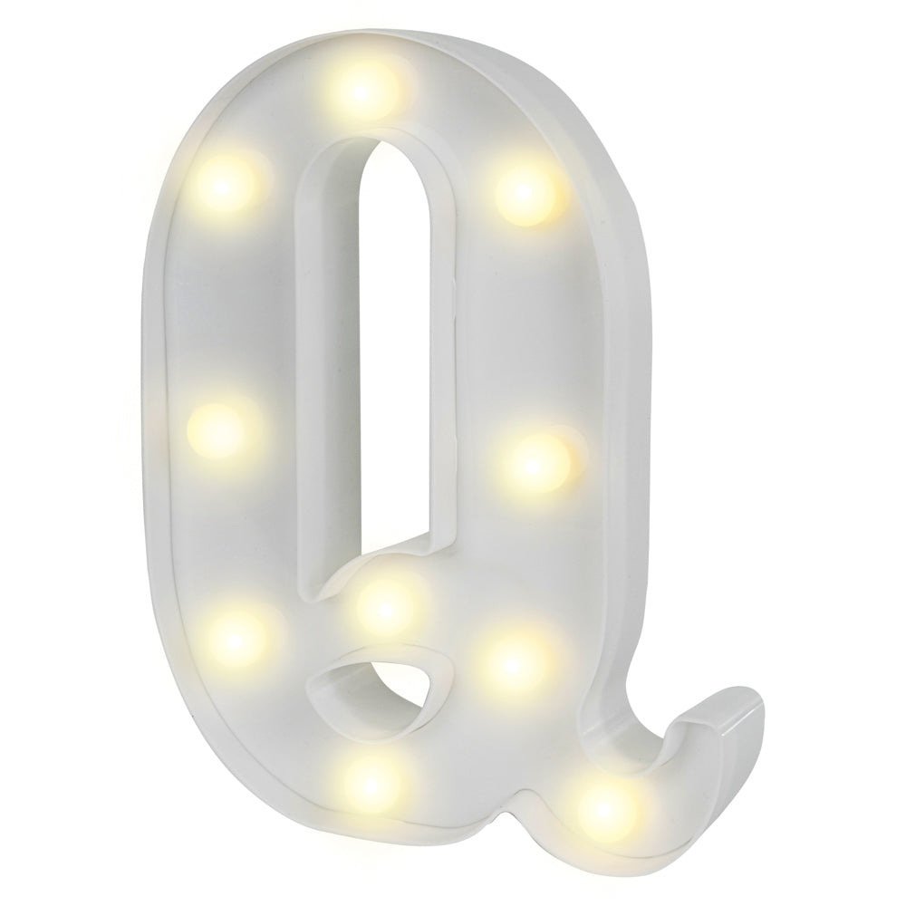 Illumify White LED Marquee Letter Q Sign - 8 3/4" - 1 count box