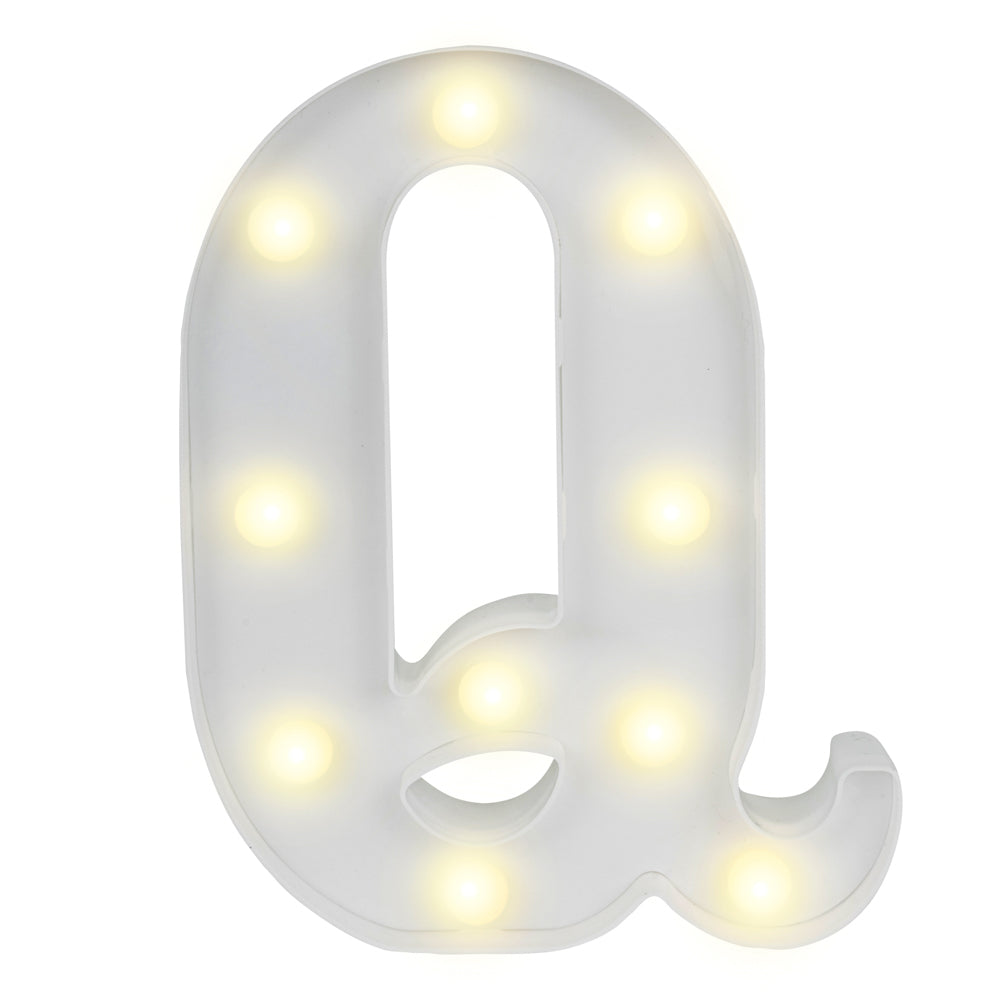 Illumify White LED Marquee Letter Q Sign - 8 3/4" - 1 count box