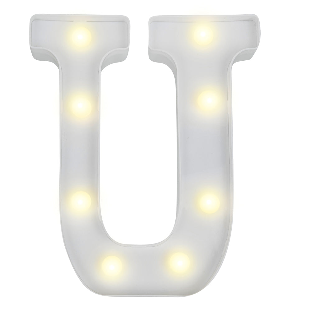 Illumify White LED Marquee Letter U Sign - 8 3/4" - 1 count box