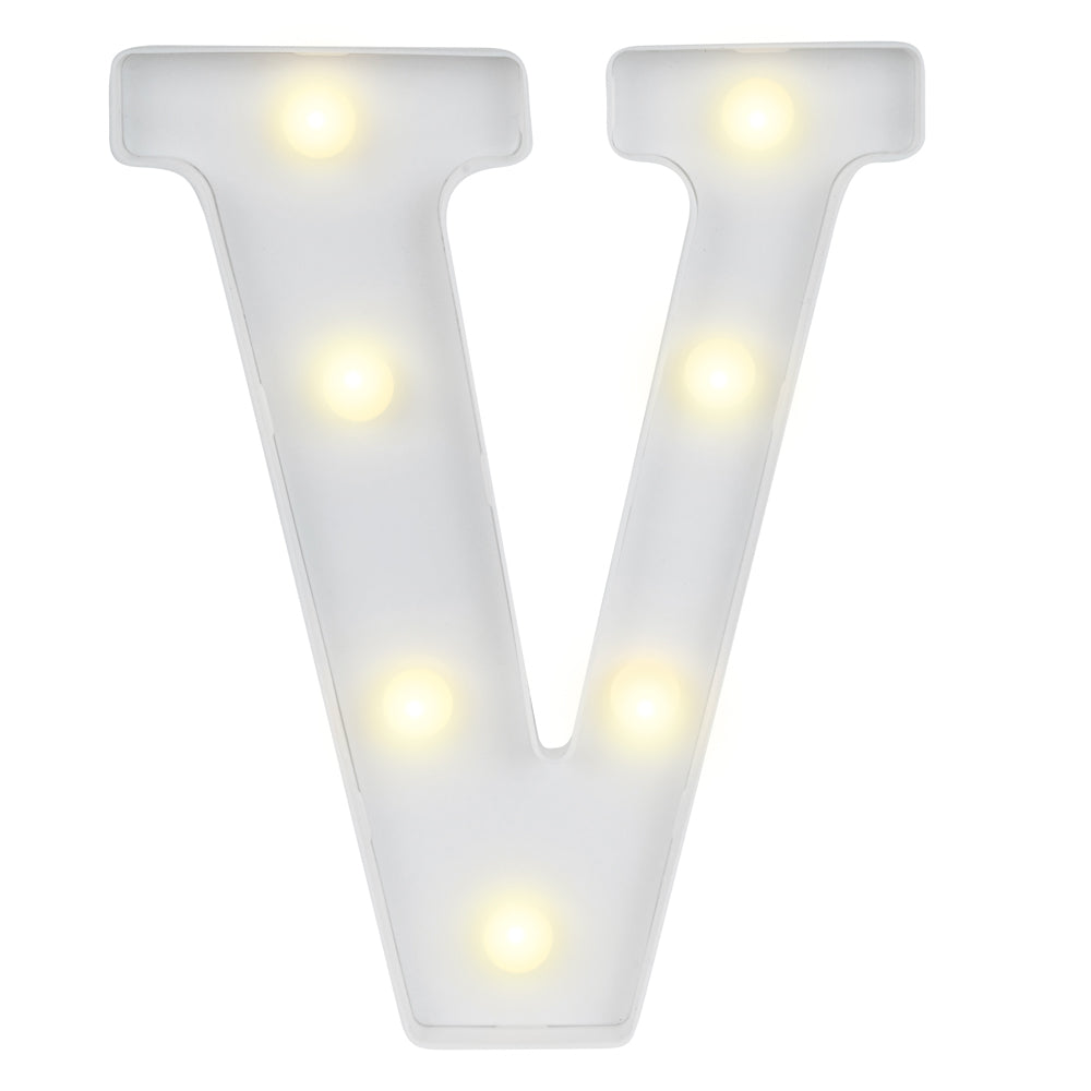 Illumify White LED Marquee Letter V Sign - 8 3/4" - 1 count box