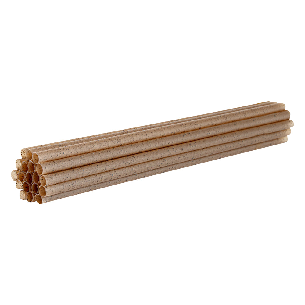 Basic Nature Brown PLA Plastic / Coffee Ground Straw - Compostable - 8 1/4" - 2000 count box