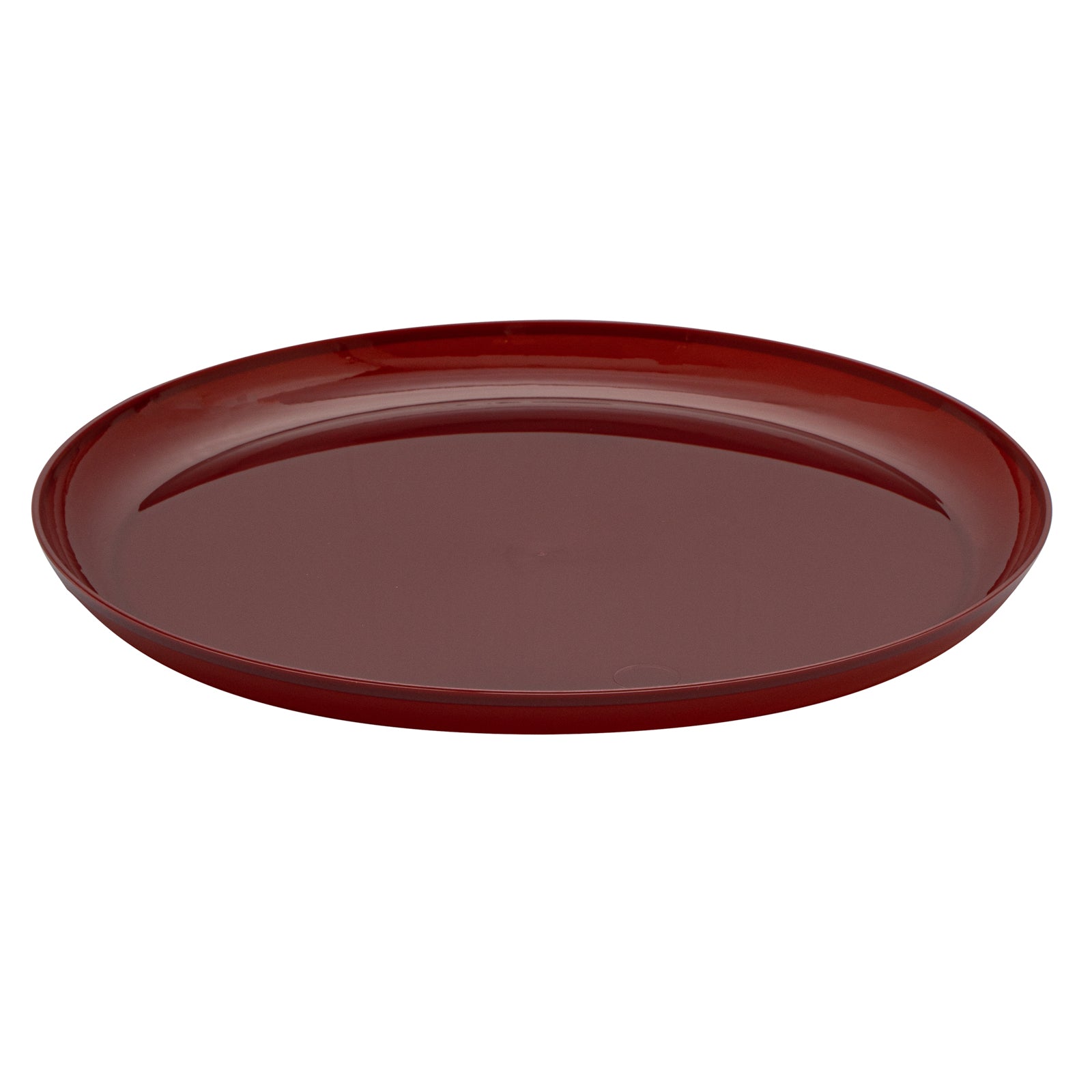 Moderna Round Burgundy Plastic Plate - 8 1/2" x 8 1/2" x 1/2" - 200 count box