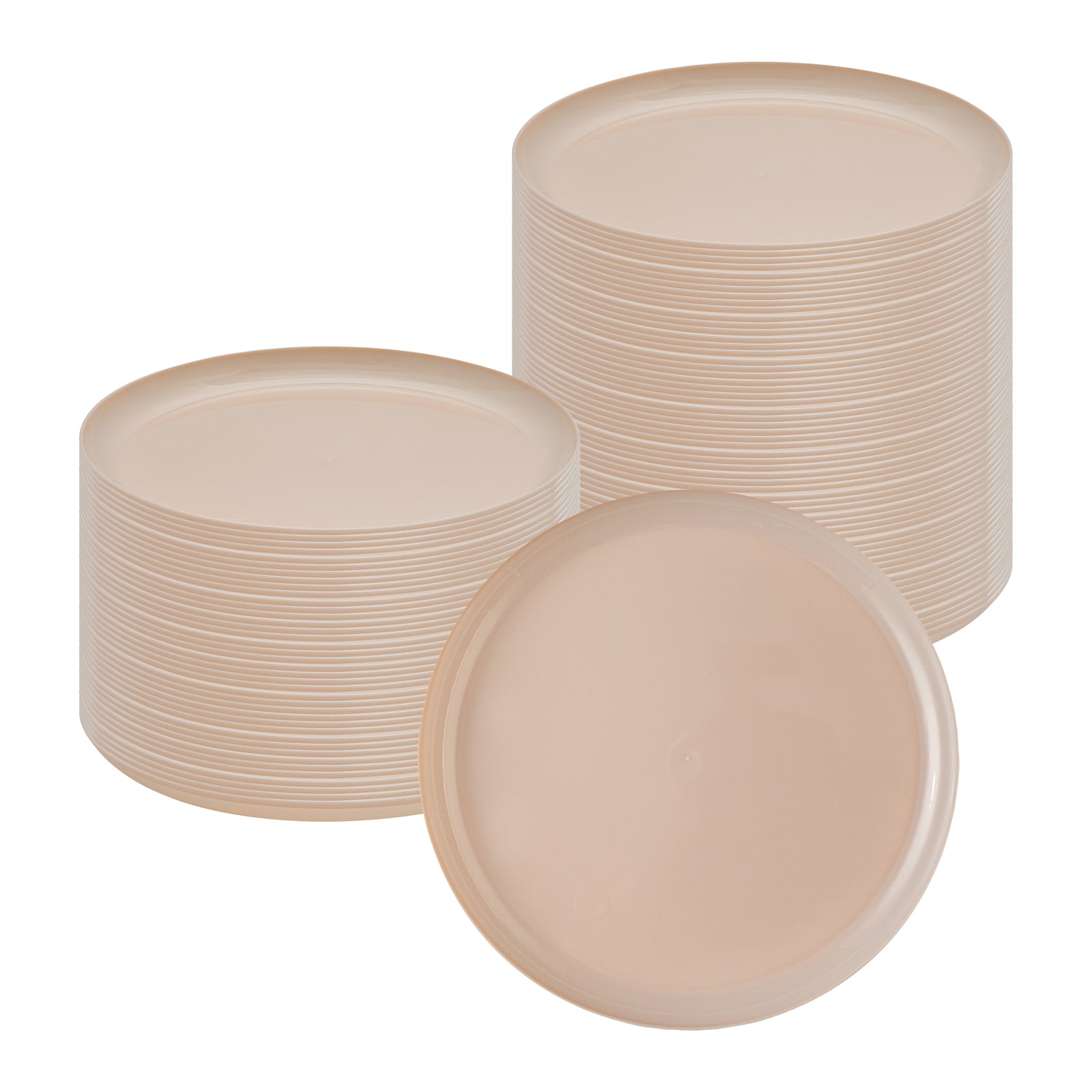 Moderna Round Light Pink Plastic Plate - 8 1/2" x 8 1/2" x 1/2" - 200 count box