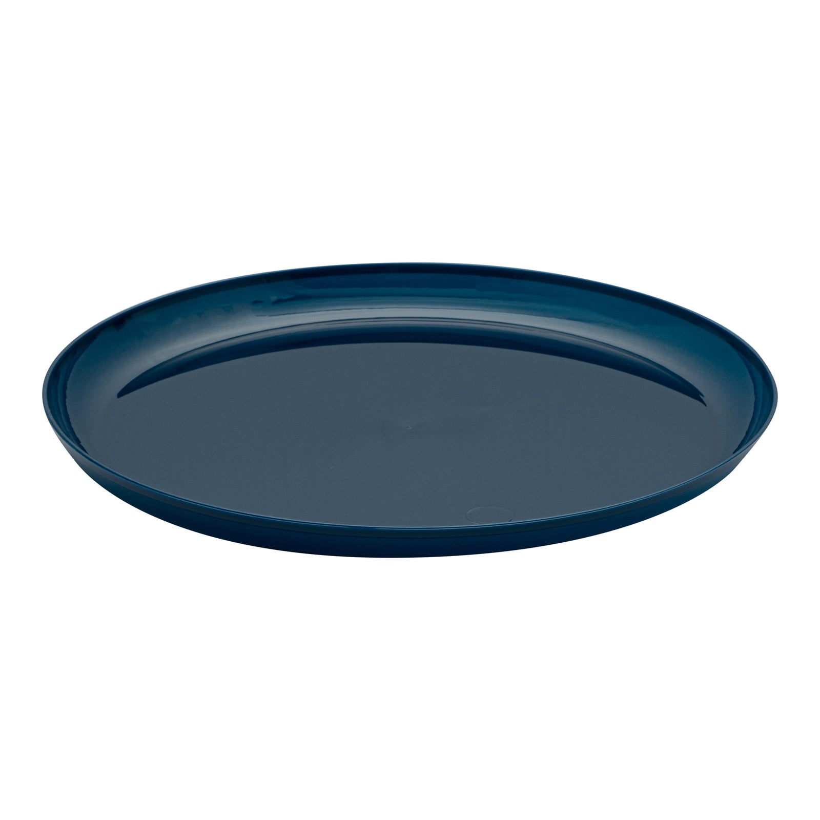 Moderna Round Midnight Blue Plastic Plate - 8 1/2" x 8 1/2" x 1/2" - 200 count box