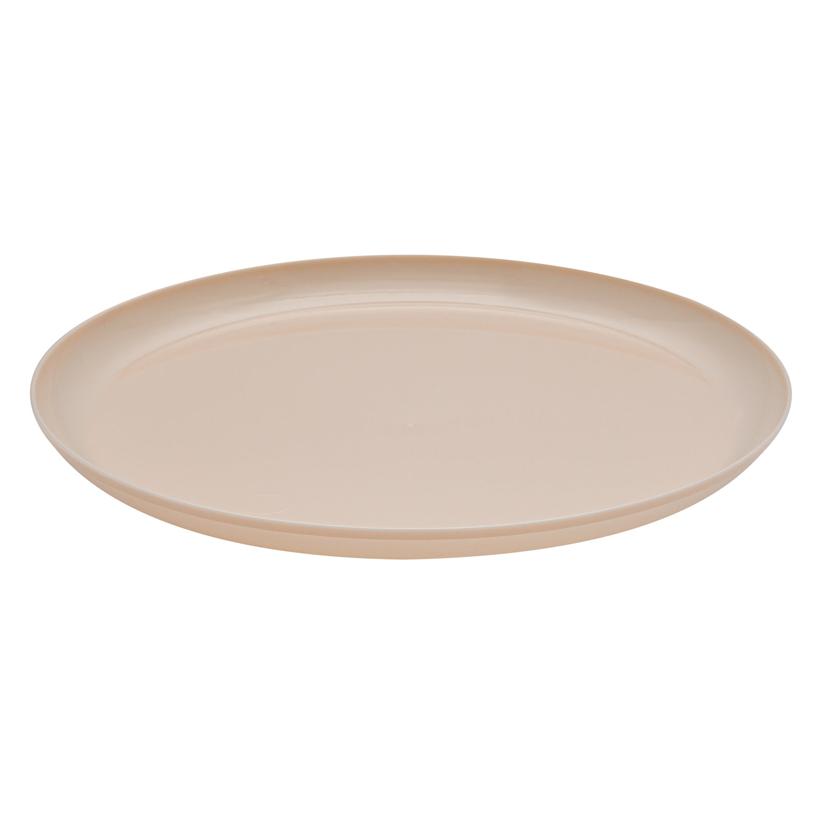 Moderna Round Light Pink Plastic Plate - 10 3/4" x 10 3/4" x 1/2" - 200 count box