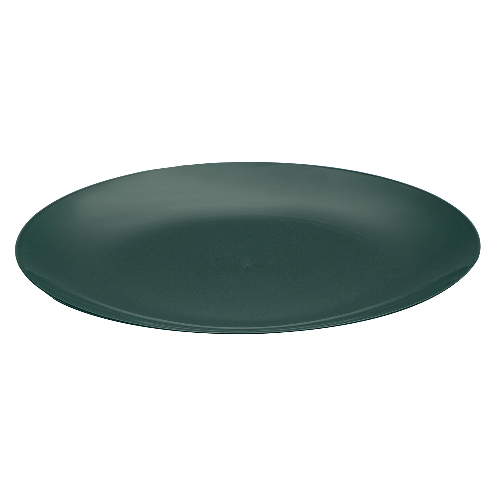 Moderna Round Forest Green Plastic Plate - 10 1/4" x 10 1/4" x 3/4" - 200 count box