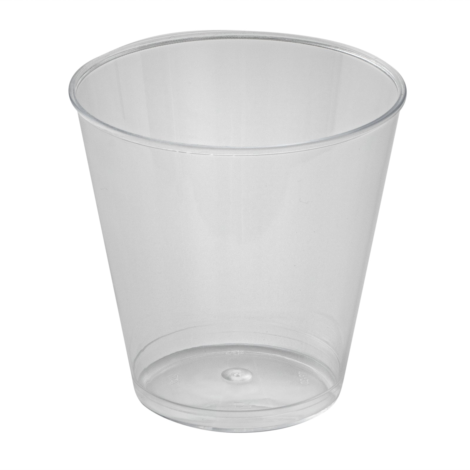 RW Base 2 oz Clear Plastic Whiskey Glass - 2" x 2" x 2" - 500 count box