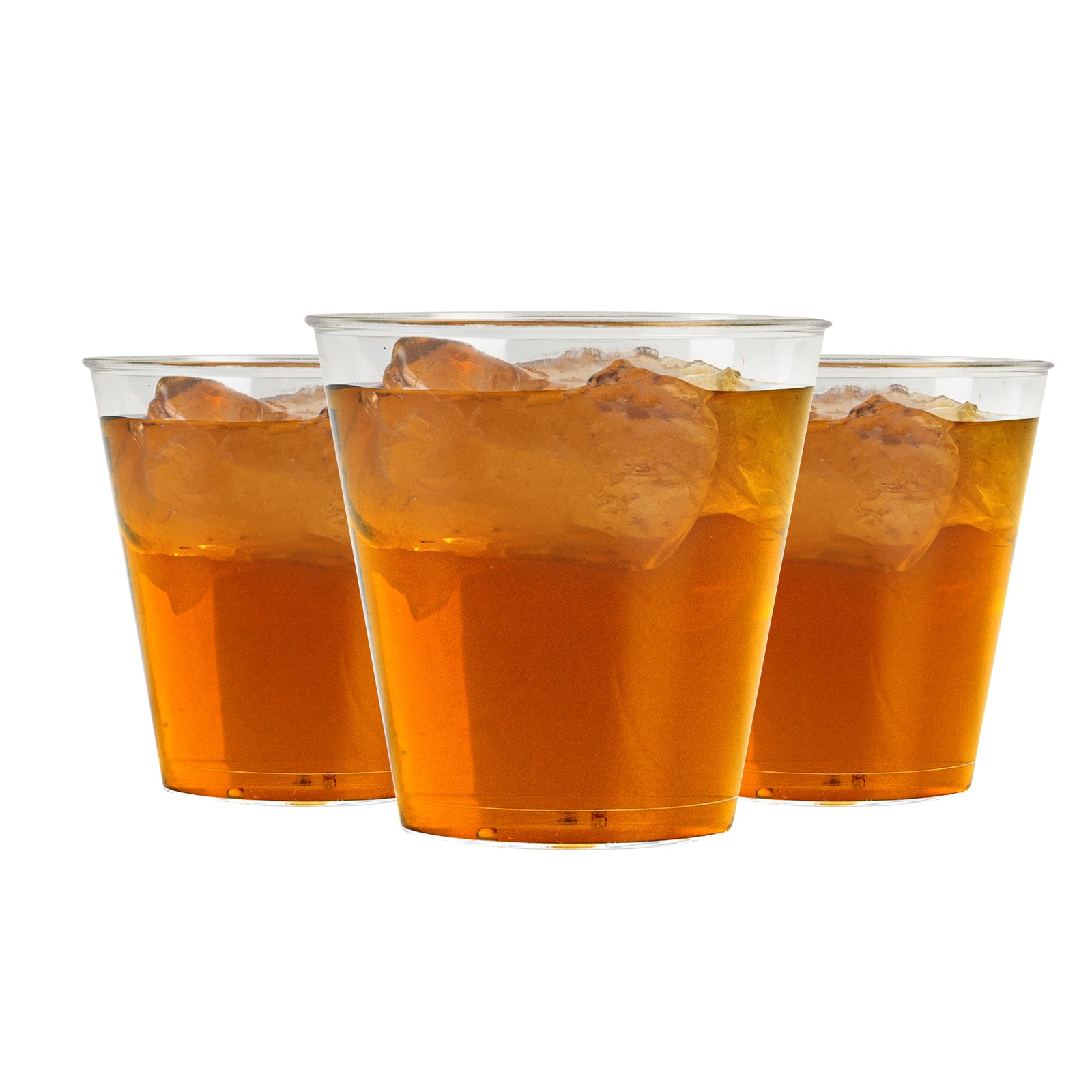 RW Base 2 oz Clear Plastic Whiskey Glass - 2" x 2" x 2" - 500 count box