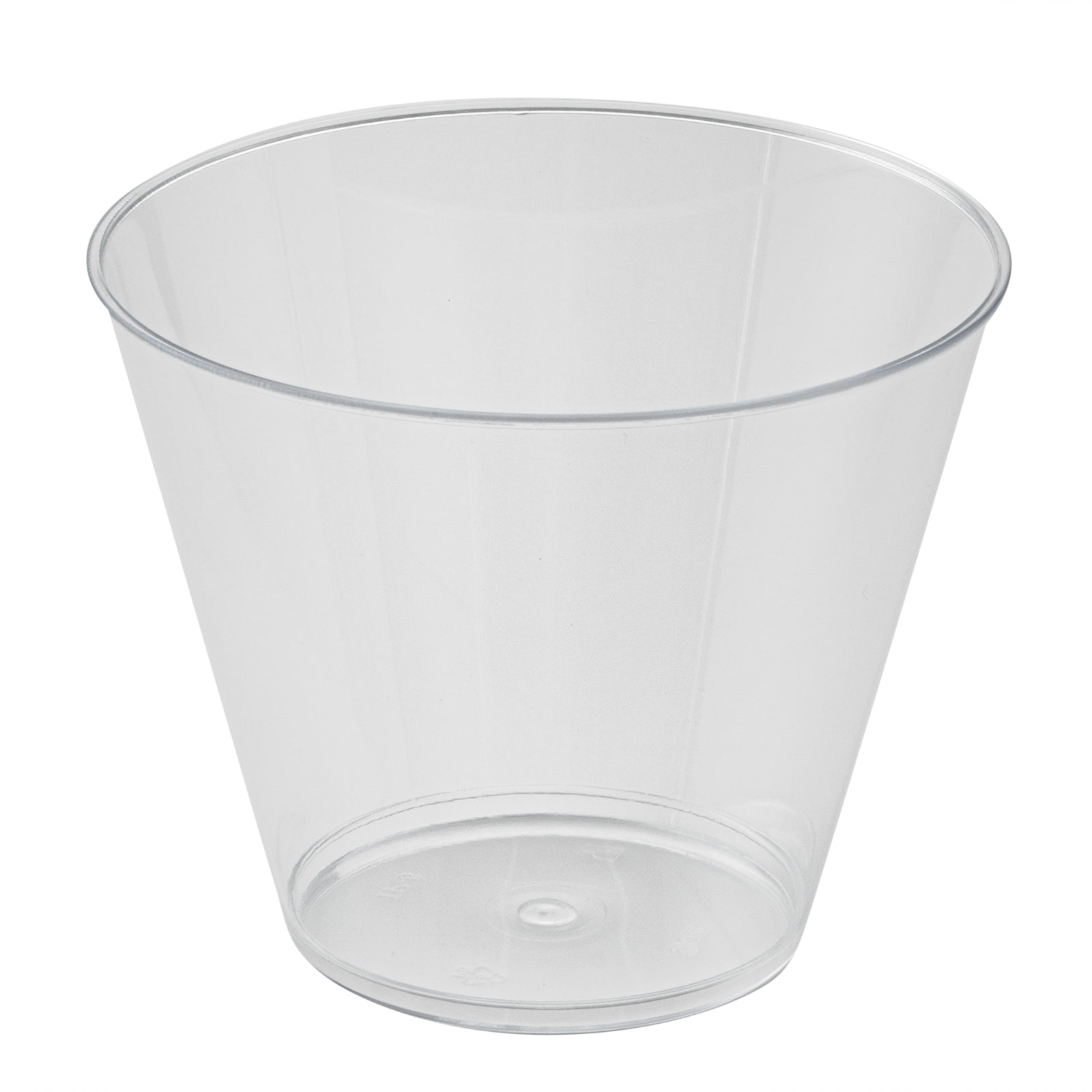 RW Base 9 oz Clear Plastic Tumbler - 3 1/2" x 3 1/2" x 2 3/4" - 500 count box