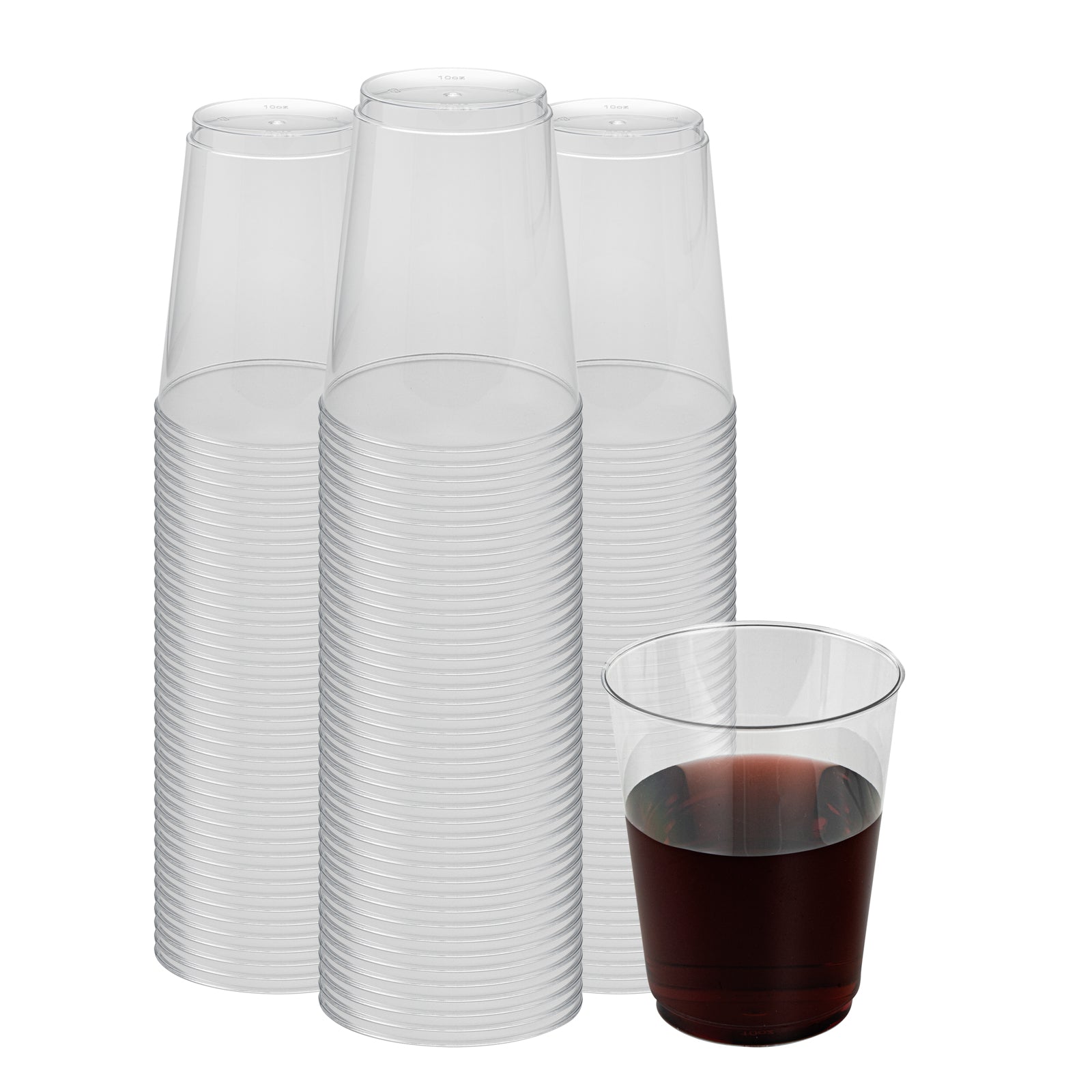 RW Base 10 oz Clear Plastic Tumbler - 3" x 3" x 3 3/4" - 500 count box