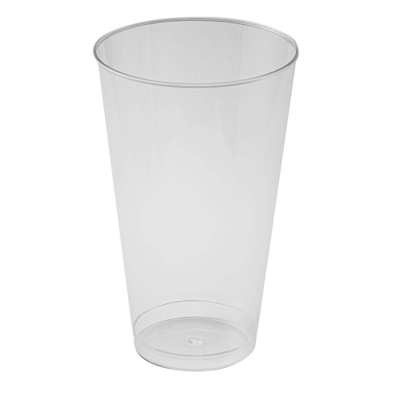 RW Base 16 oz Clear Plastic Tumbler - 3 1/4" x 3 1/4" x 5 1/4" - 500 count box