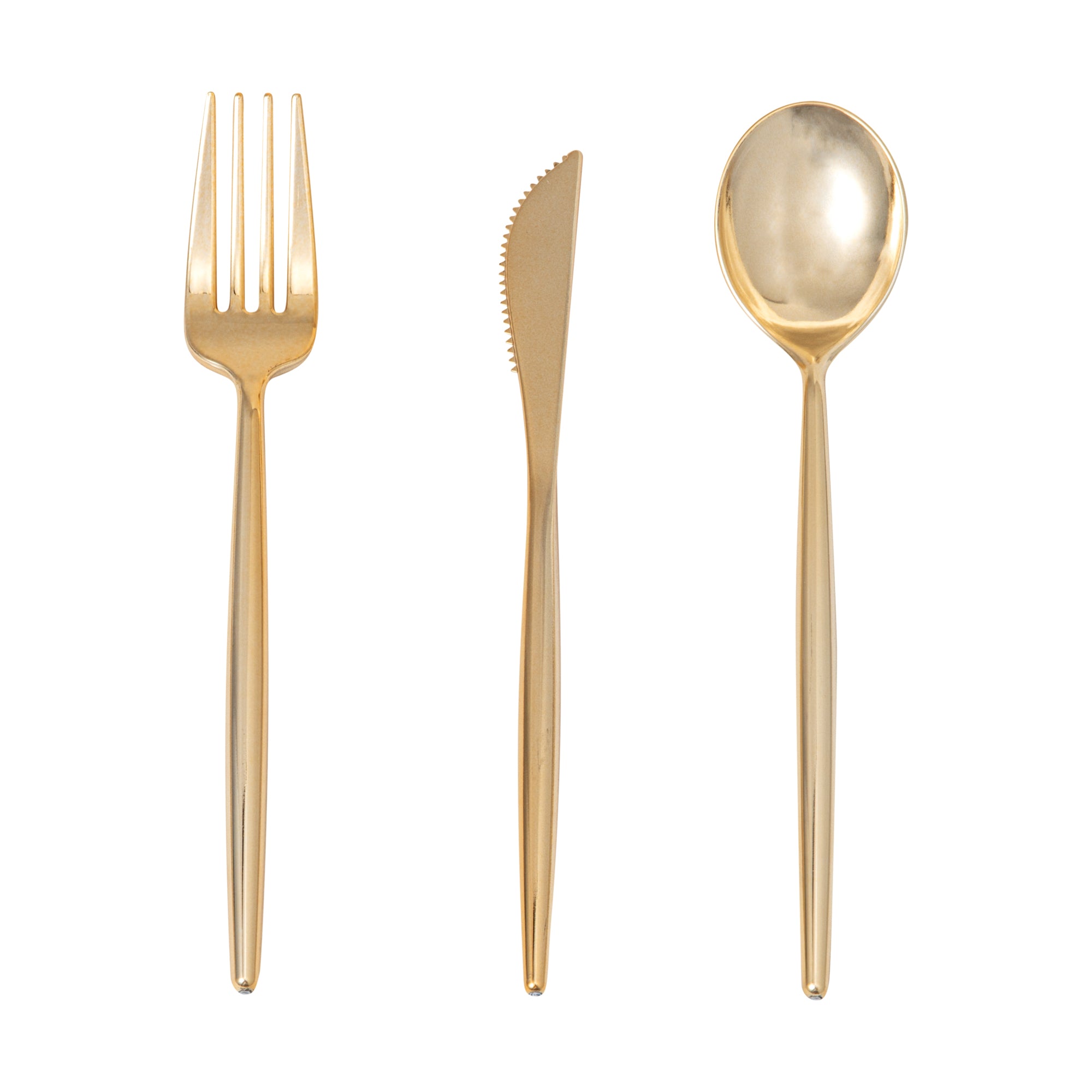 Moderna Gold Plastic Cutlery Set - 7 1/2" - 60 count box