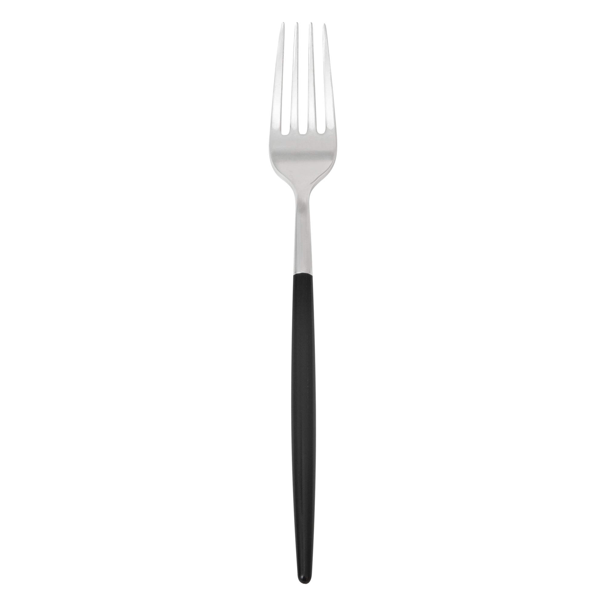 Moderna Silver Plastic Fork - with Black Handle - 7 1/2" - 500 count box