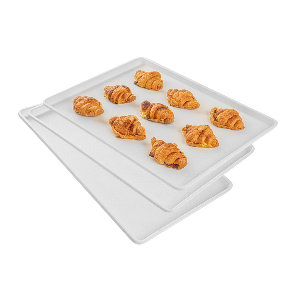 RW Base Rectangle White Plastic Display Tray - 26" x 18" - 10 count box