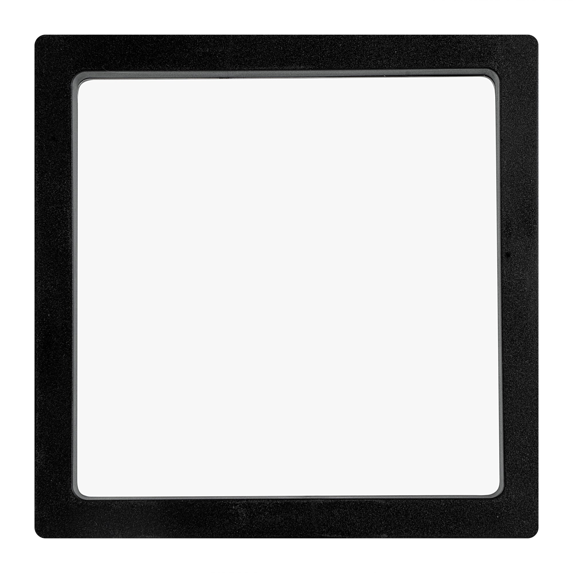 Display Tek Square Black Plastic 3D Floating Display Case - 5 1/2" x 5 1/2" x 3/4" - 10 count box