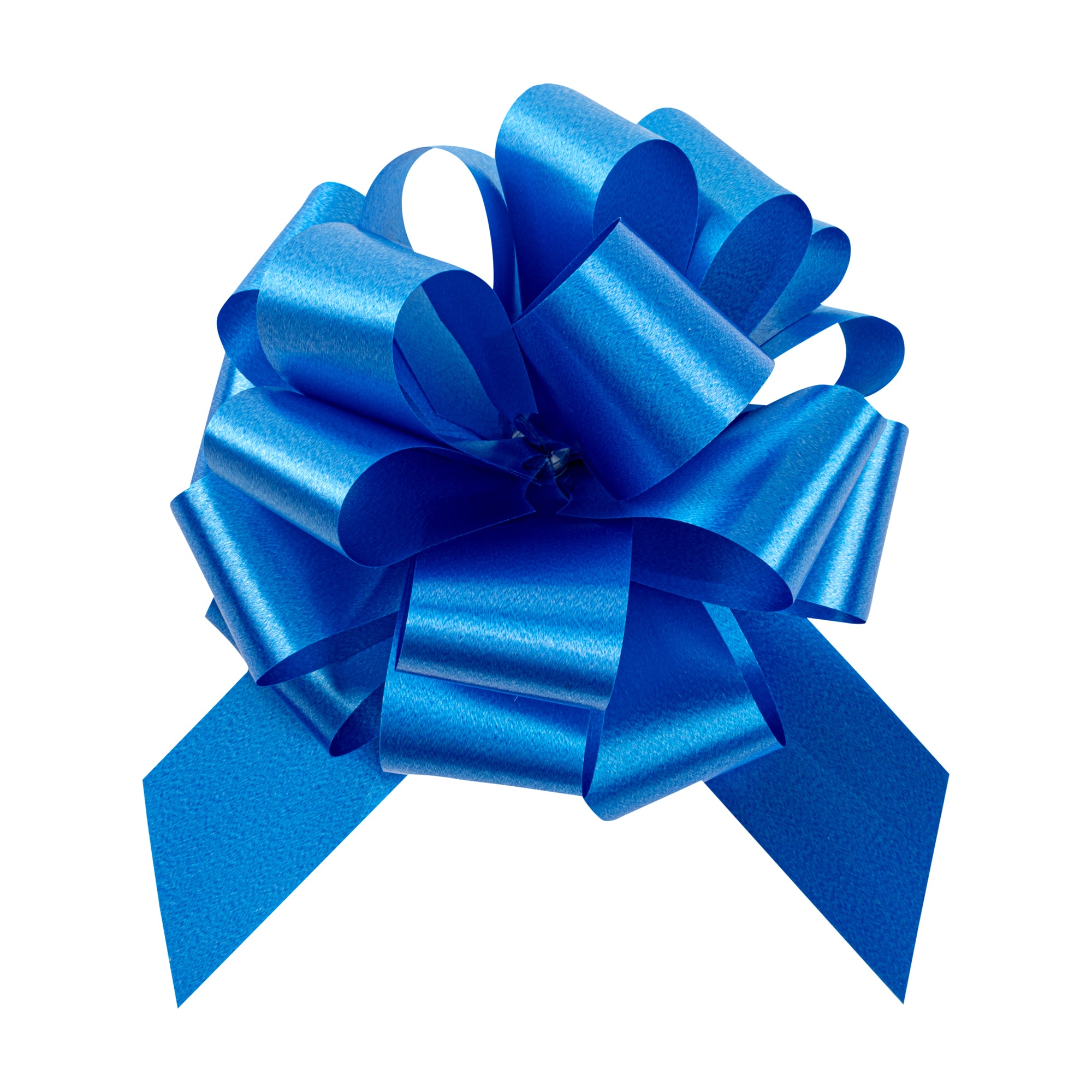 Gift Tek Midnight Blue Plastic Flora Satin Pull Bow - 5 1/2" - 1000 count box