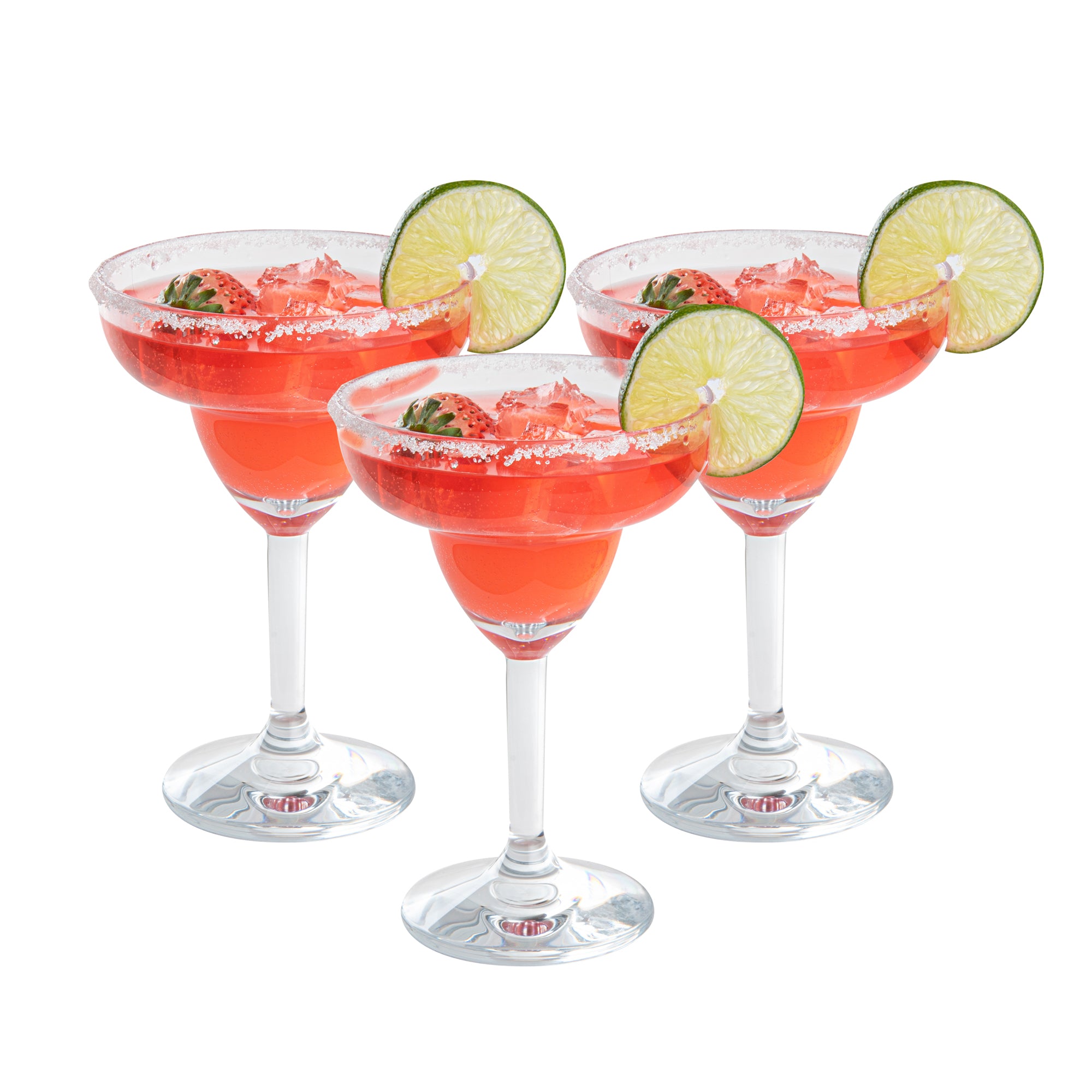 Bev Tek 11 oz Polycarbonate Margarita Glass - 4 1/2" x 4 1/2" x 6 3/4" - 24 count box