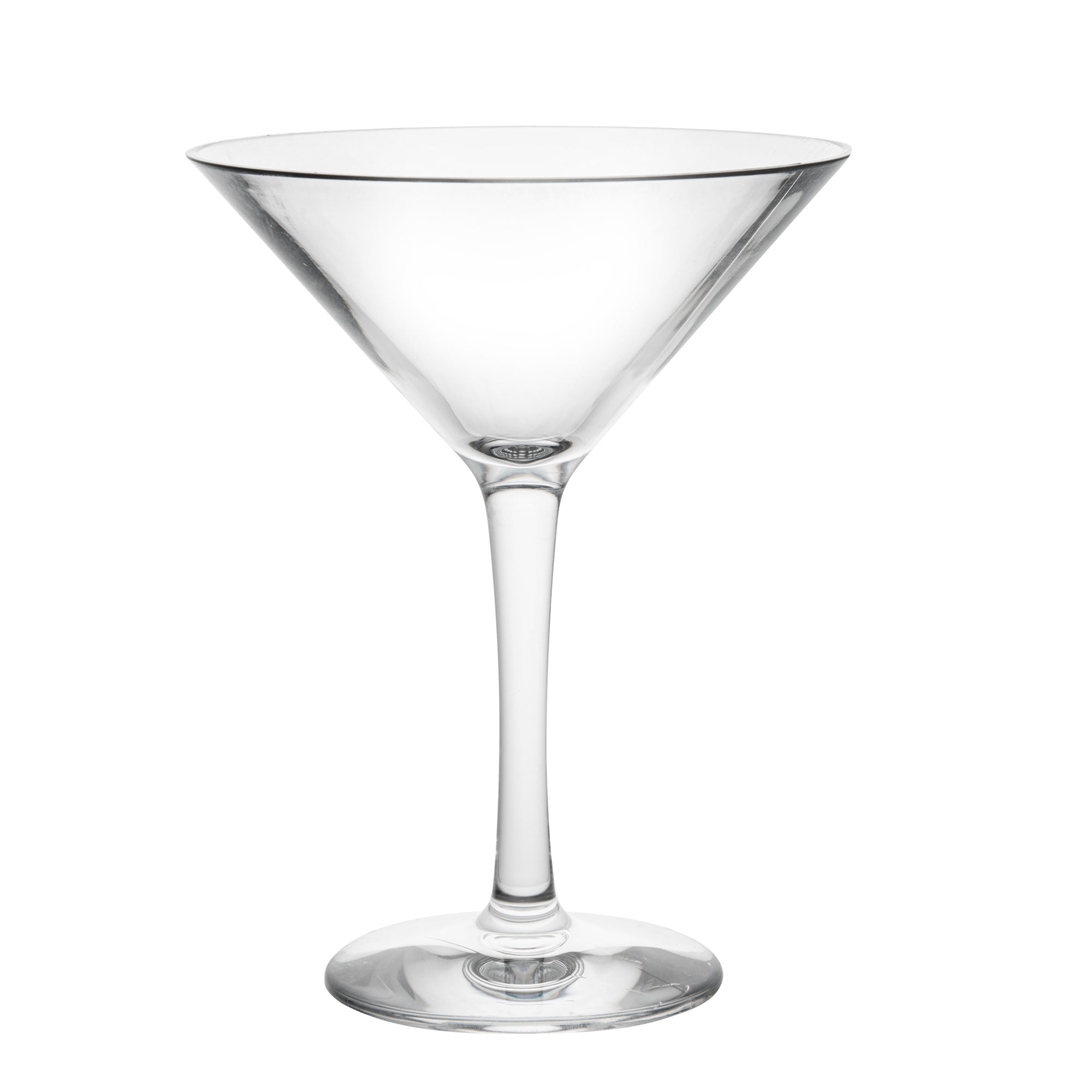 Bev Tek 10 oz Polycarbonate Cocktail Martini Glass - 5 1/4" x 5 1/4" x 6 3/4" - 24 count box