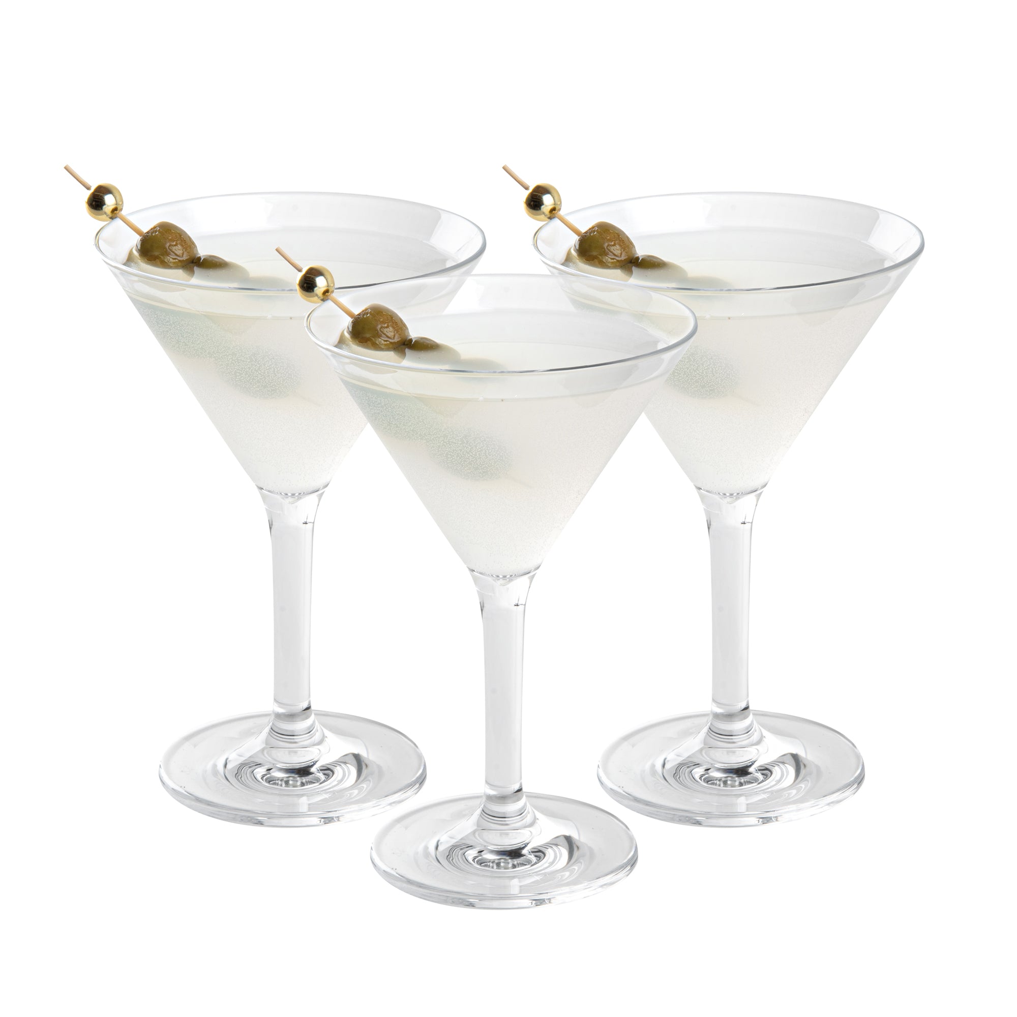 Bev Tek 10 oz Polycarbonate Cocktail Martini Glass - 4 1/2" x 4 1/2" x 6 1/2" - 24 count box