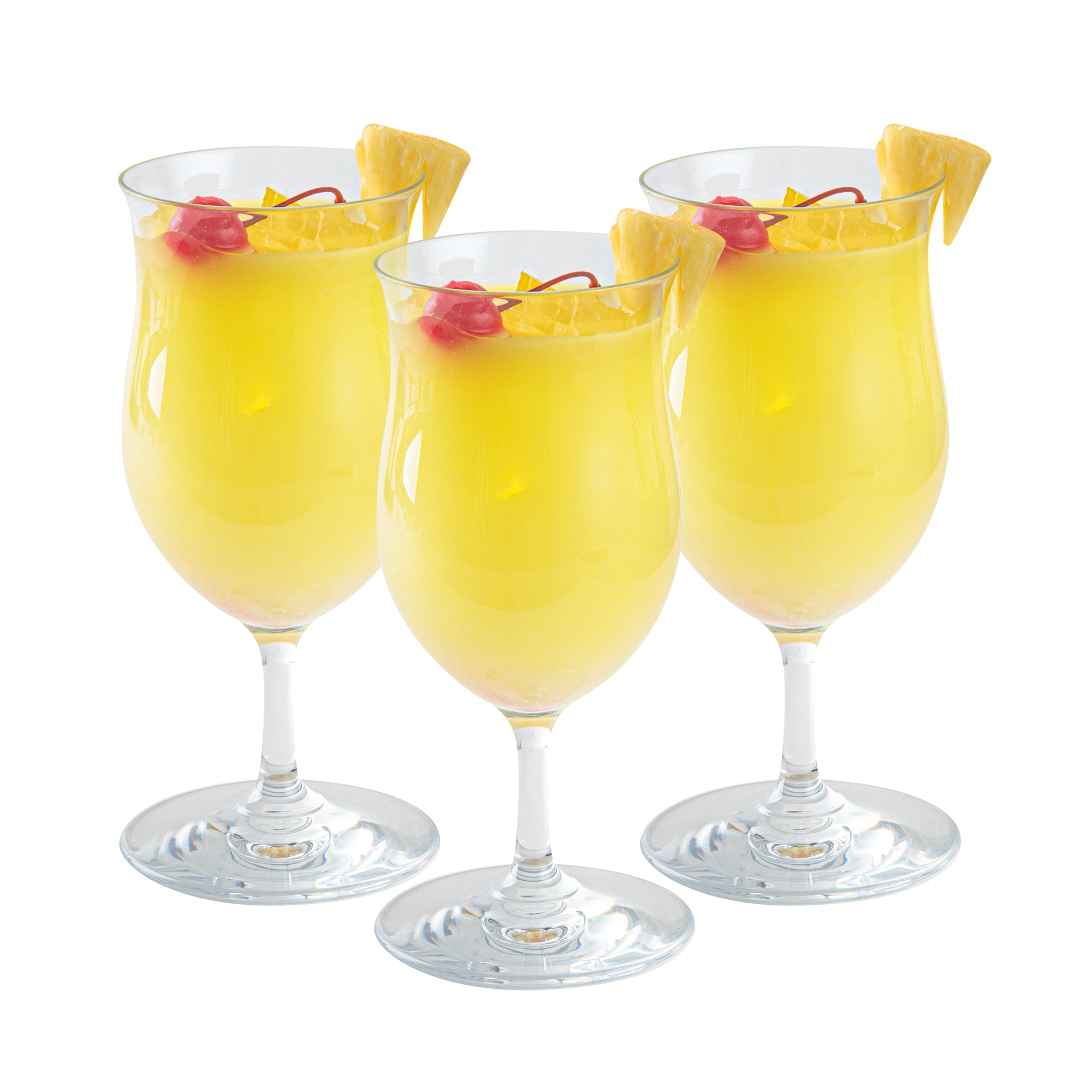 Bev Tek 13 oz Polycarbonate Poco Grande / Piña Colada Glass - 3 1/2" x 3 1/2" x 7 1/2" - 48 count box