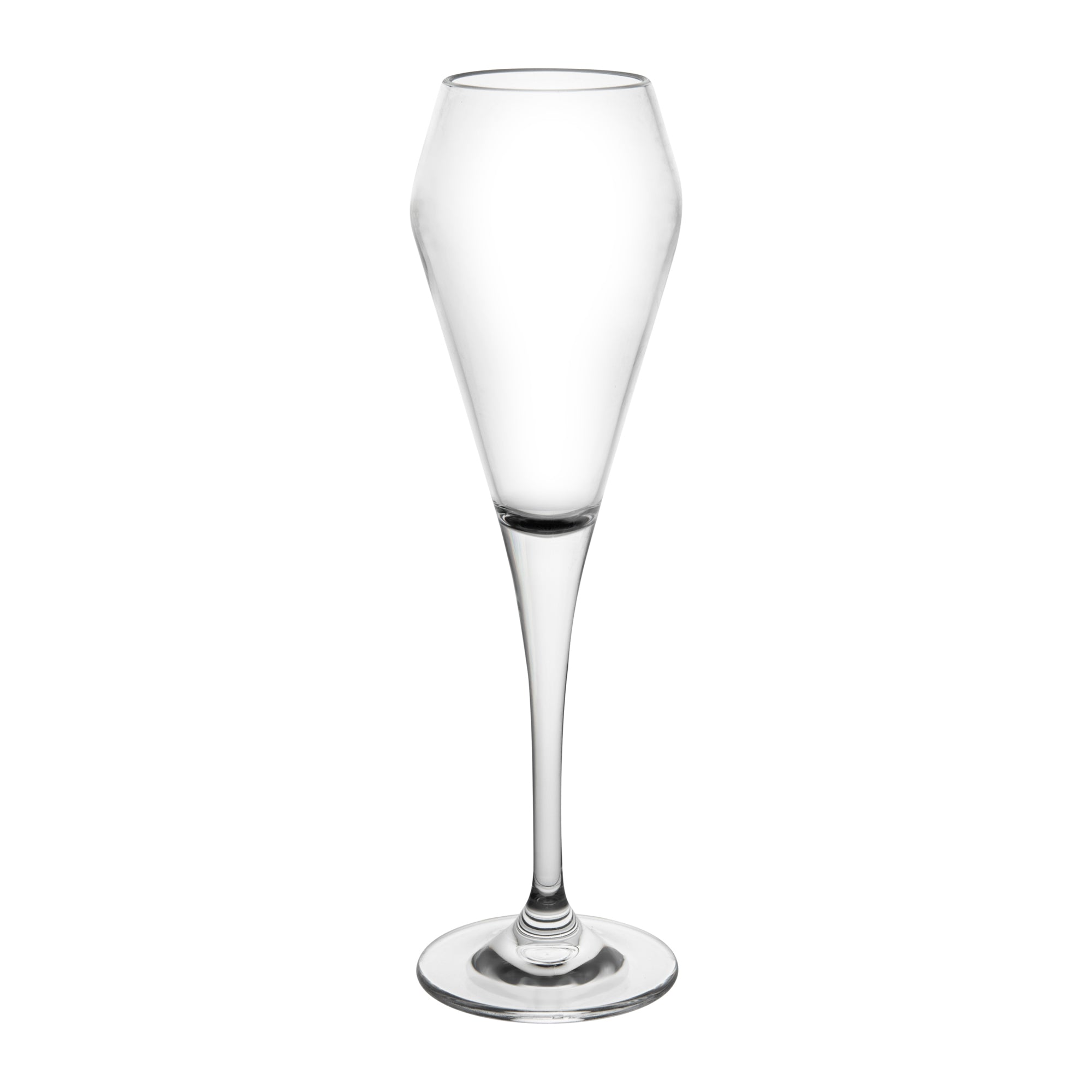 Bev Tek 7 oz Polycarbonate Champagne Flute - 2 3/4" x 2 3/4" x 9 1/4" - 48 count box