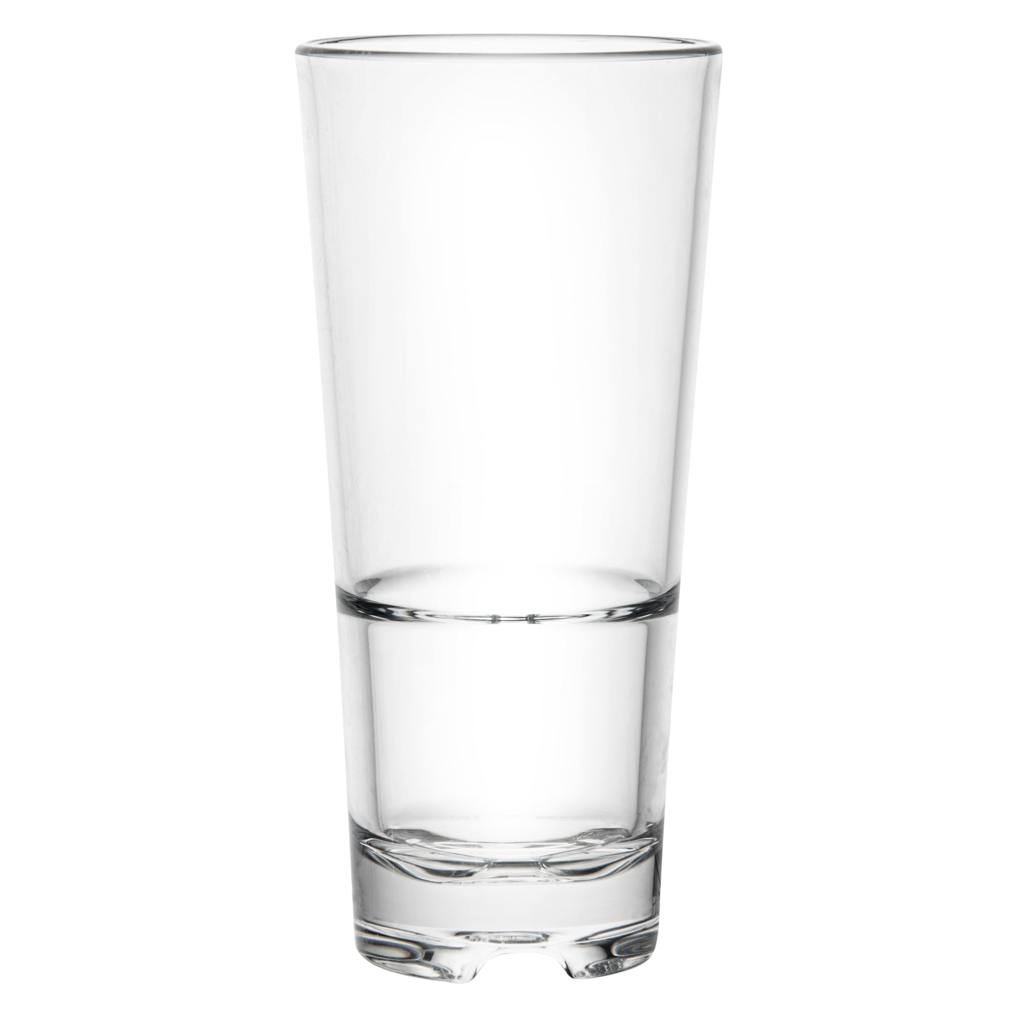 Bev Tek 14 oz Polycarbonate Highball Glass - Stackable - 3" x 3" x 6 1/2" - 48 count box