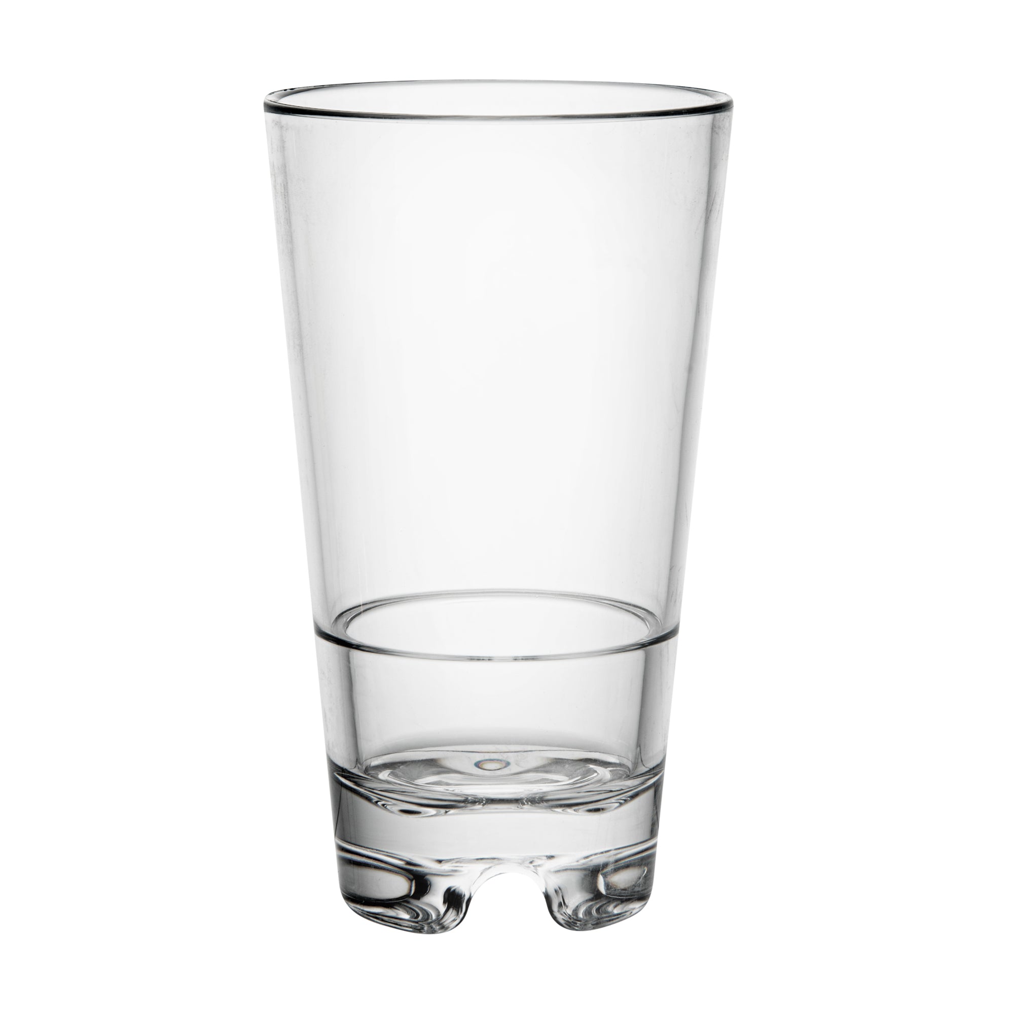 Bev Tek 18 oz Polycarbonate Highball Glass - Stackable - 3 1/2" x 3 1/2" x 6 1/4" - 48 count box