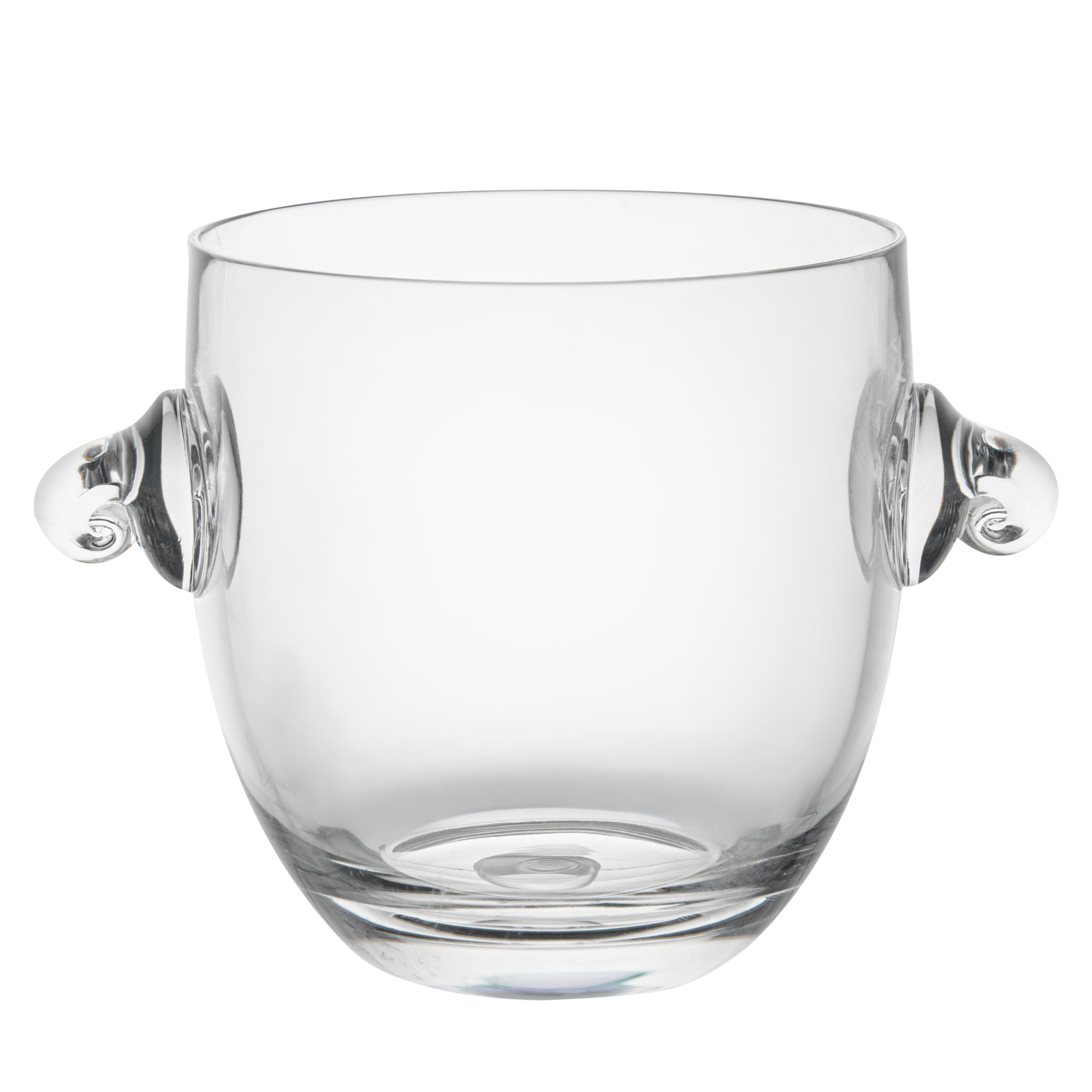 Bar Lux 2.1 qt Clear Plastic Ice / Champagne Bucket - 8 3/4" x 6 1/2" x 6 1/4" - 12 count box