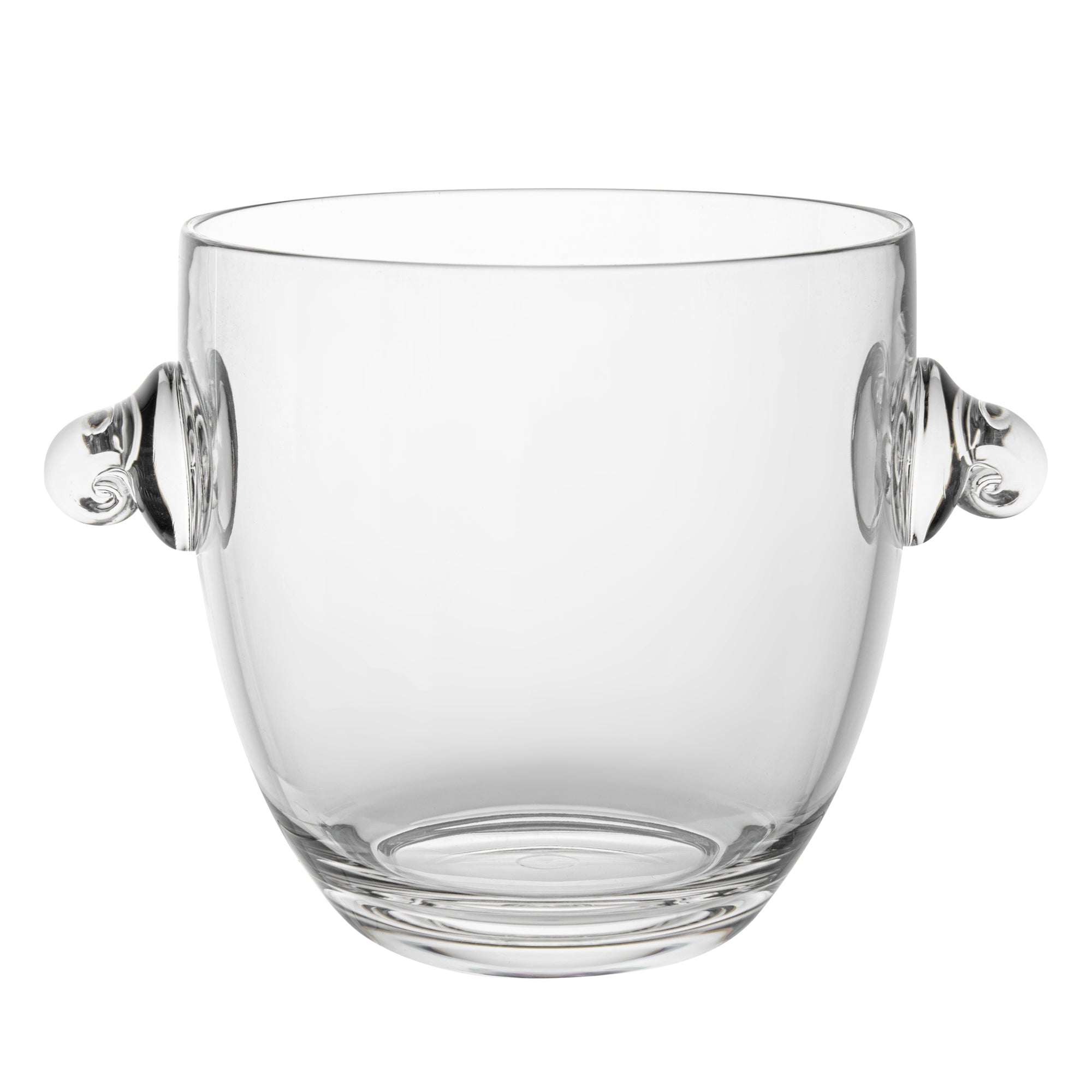 Bar Lux 5.3 qt Clear Plastic Ice / Champagne Bucket - 11 3/4" x 8 1/4" x 8 1/4" - 4 count box