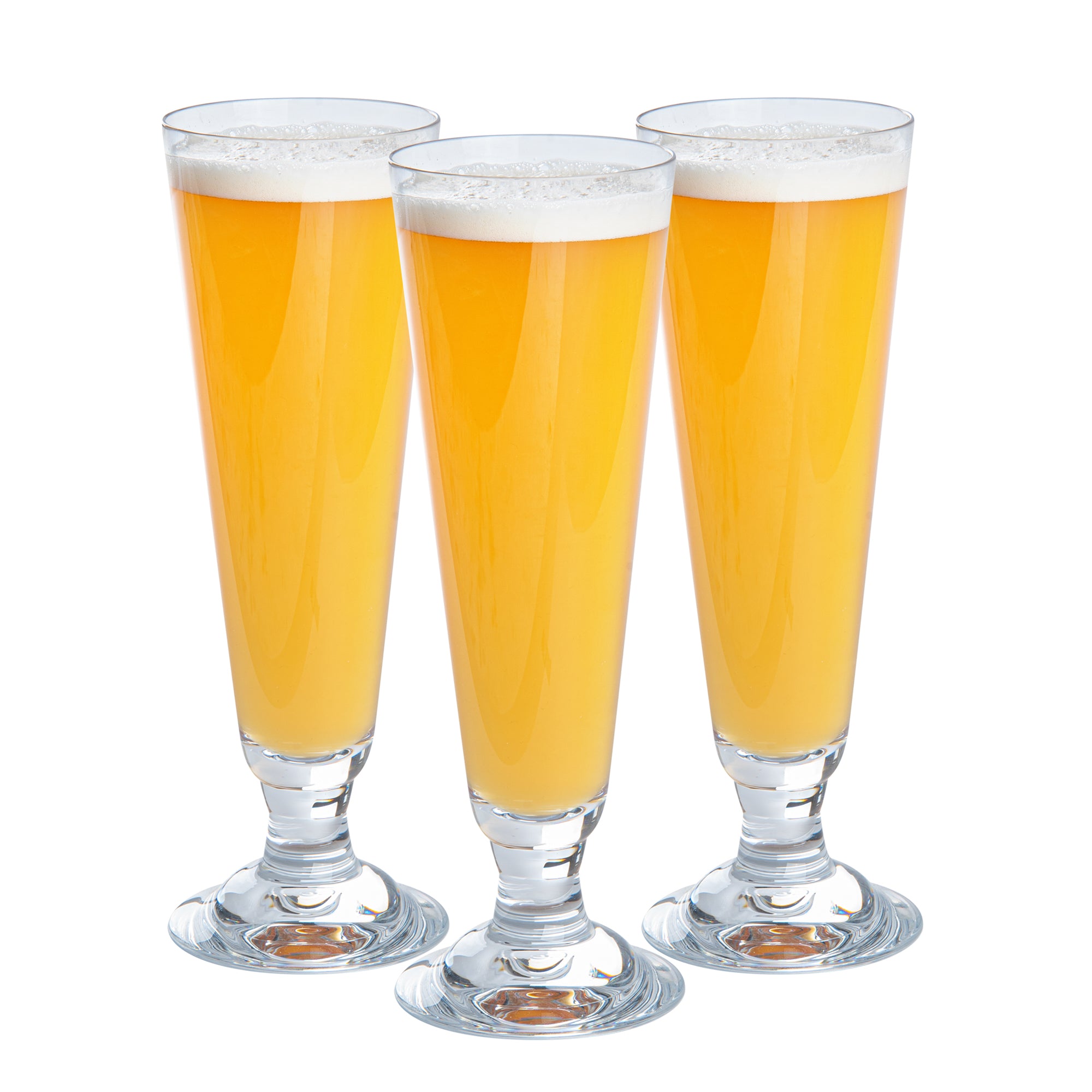 Bev Tek 14 oz Polycarbonate Pilsner Beer Glass - 3 1/4" x 3 1/4" x 9 1/4" - 24 count box