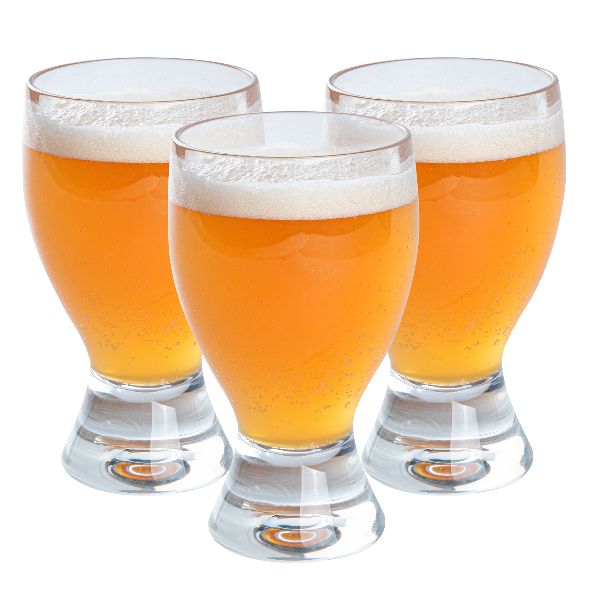 Bev Tek 14 oz Polycarbonate Craft Beer Glass - 3 1/2" x 3 1/2" x 6" - 48 count box