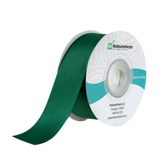 Gift Tek Forest Green Polyester Satin Ribbon - Single Face - 1