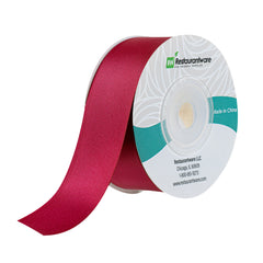 Gift Tek Sherry Red Polyester Satin Ribbon - Single Face - 1