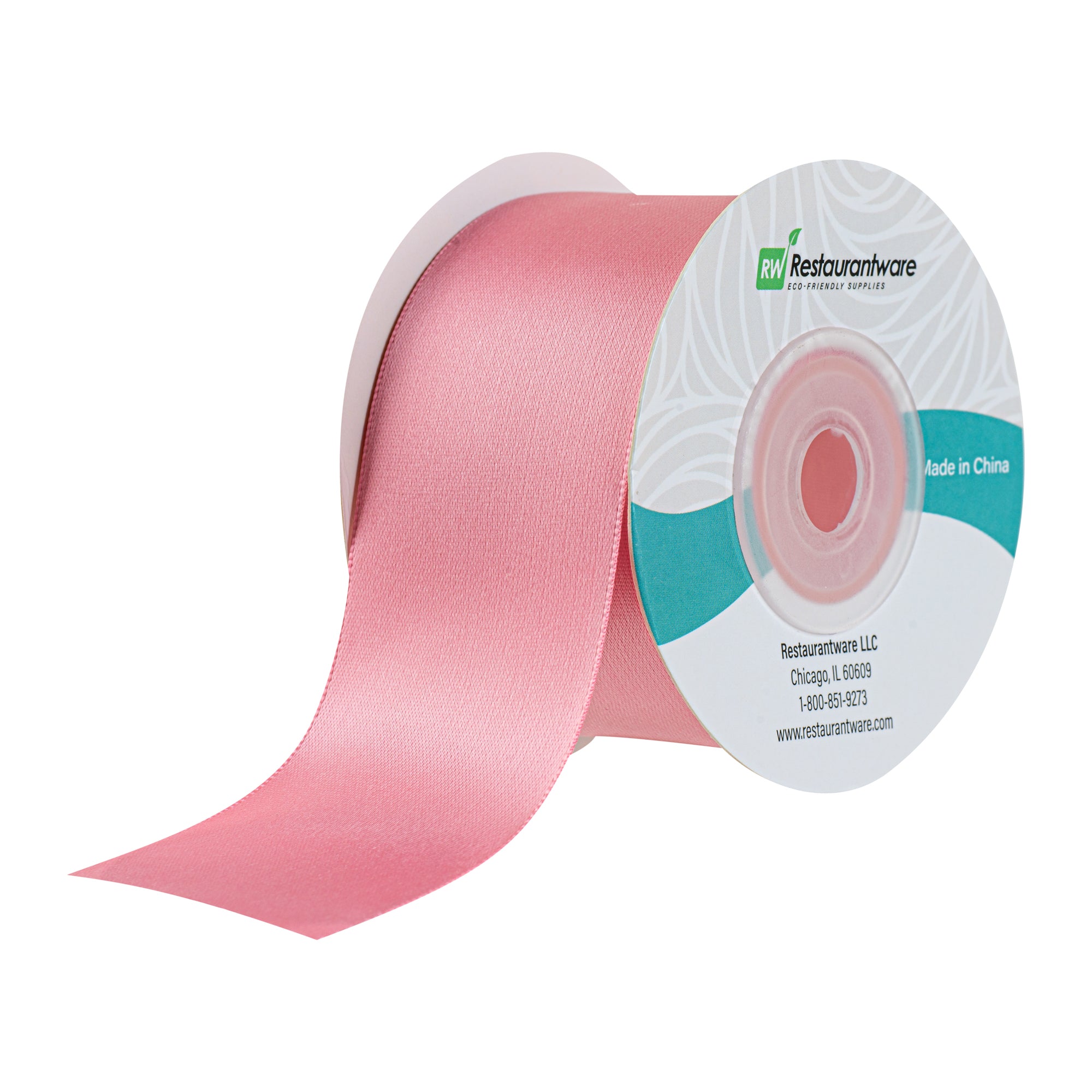 Gift Tek Pink Polyester Satin Ribbon - Single Face - 1 1/2" x 10 yds - 10 count box