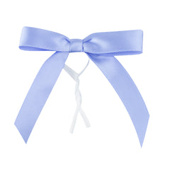 Gift Tek Purple Polyester Satin Twist Tie Bow - Pre-Tied - 3