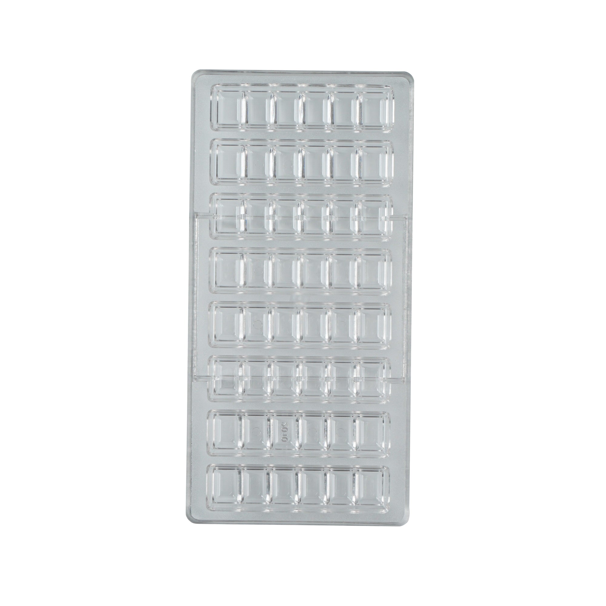 Pastry Tek Polycarbonate Break-Apart Candy / Chocolate Mold - 8-Compartment - 10 count box