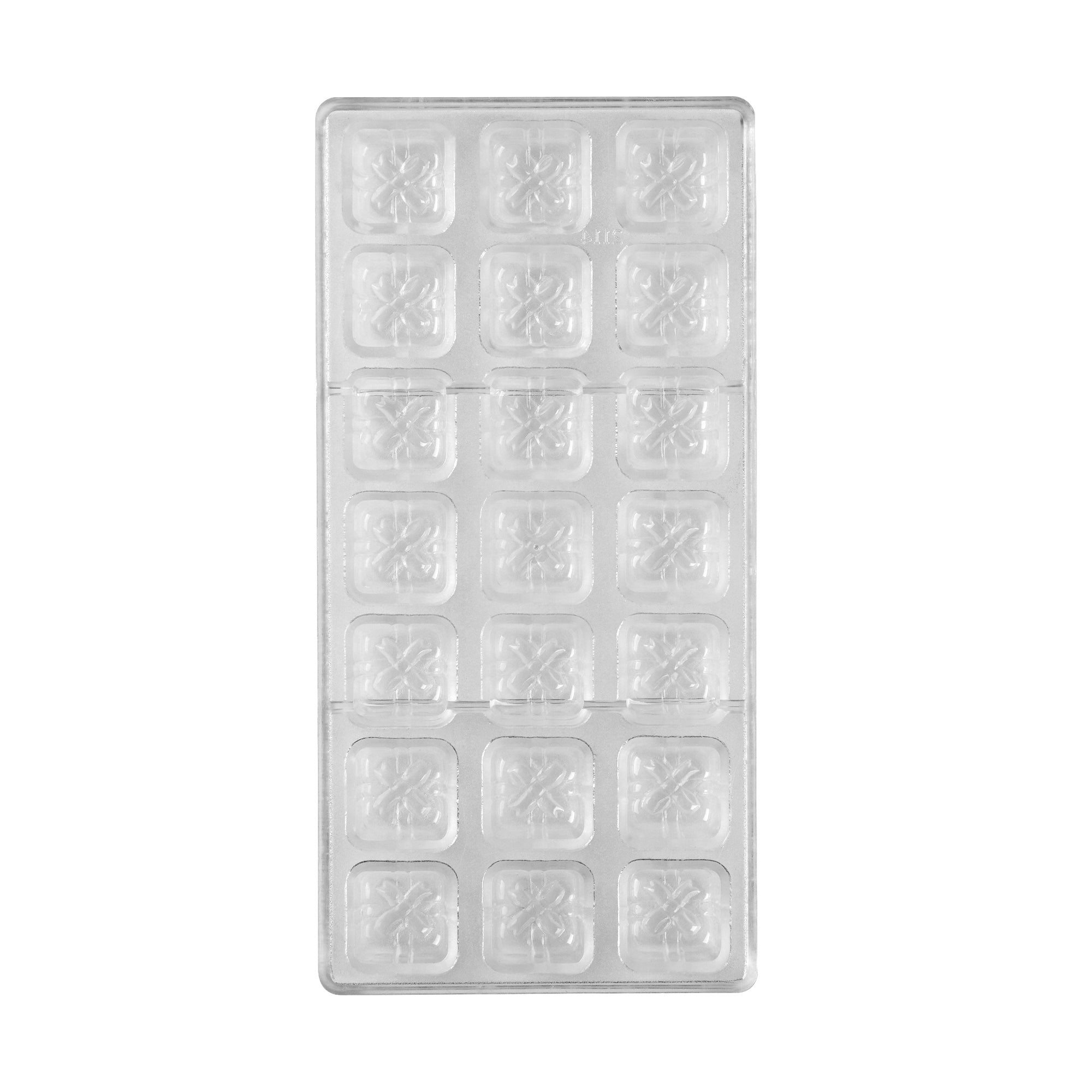 Pastry Tek Polycarbonate Gift Box Candy / Chocolate Mold - 21-Compartment - 10 count box