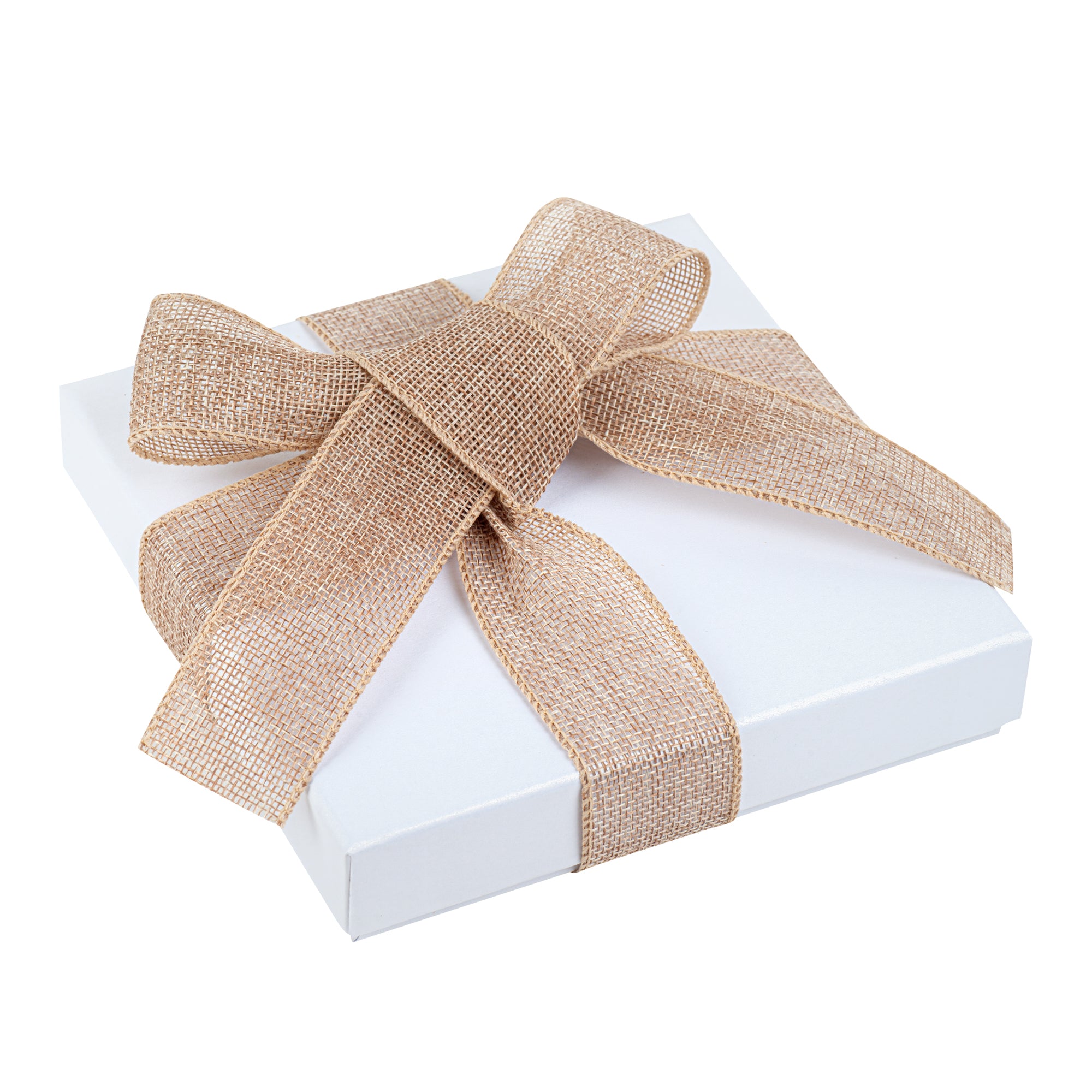 Gift Tek Natural Cotton Linen Ribbon - Single Face - 1 1/2" x 10 yds - 10 count box