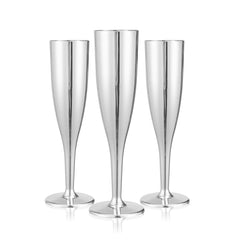 RW Base 5 oz Mirrored Plastic Champagne Flute - 2