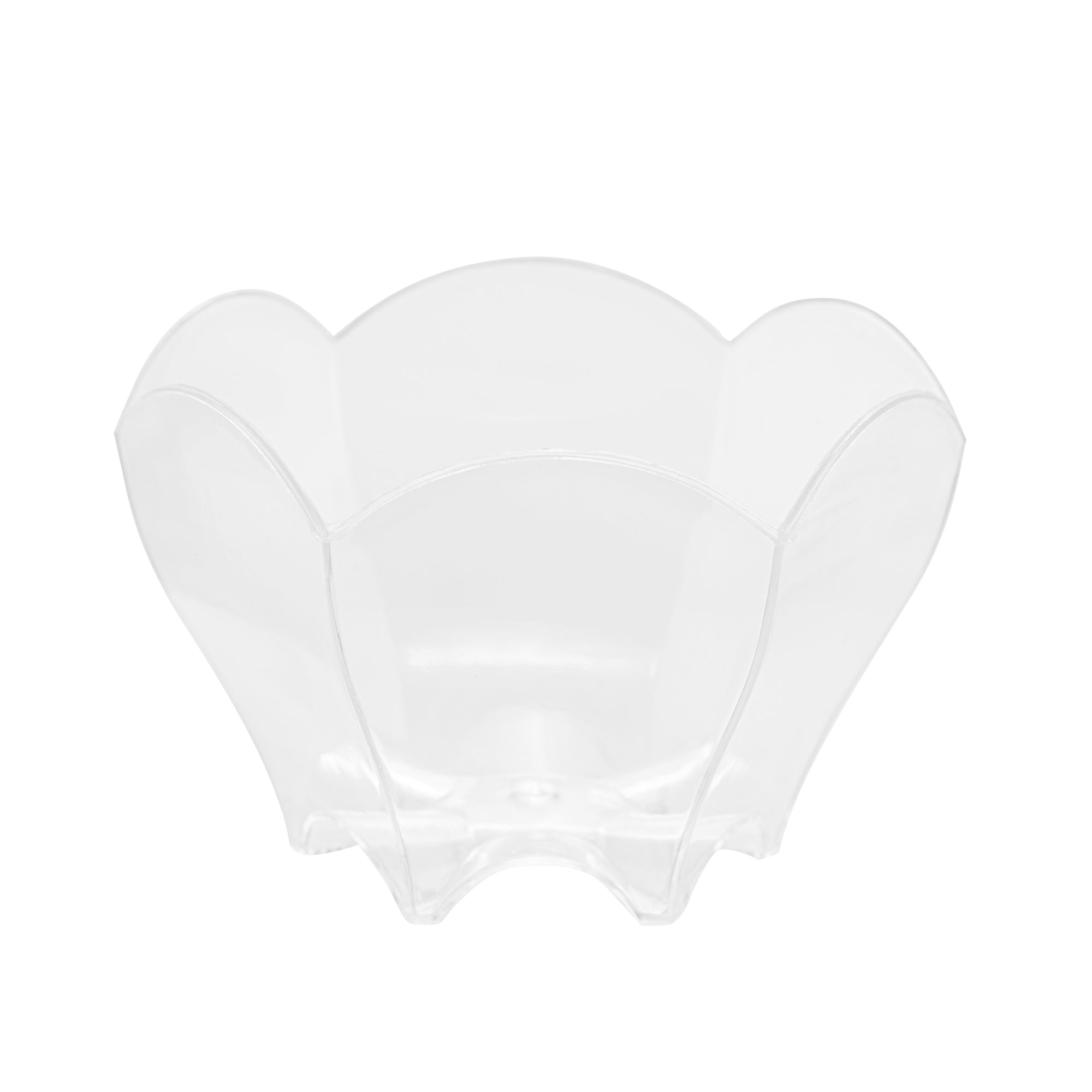 Mini Serve 2 oz Clear Plastic Flower Cup - 2 3/4" x 2 1/2" x 1 3/4" - 100 count box