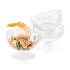 Mini Serve 3 oz Clear Plastic Footed Bowl - 3