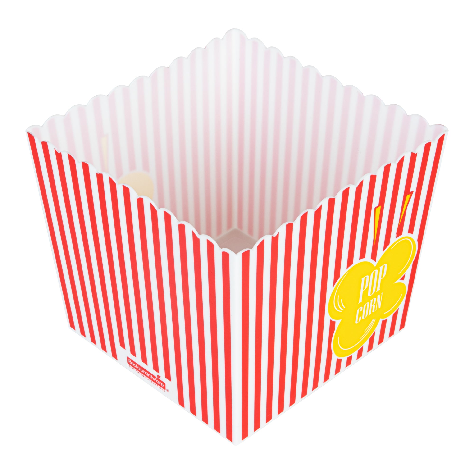 Maxi Serve 165 oz Red Plastic Popcorn Bucket - 10 count box