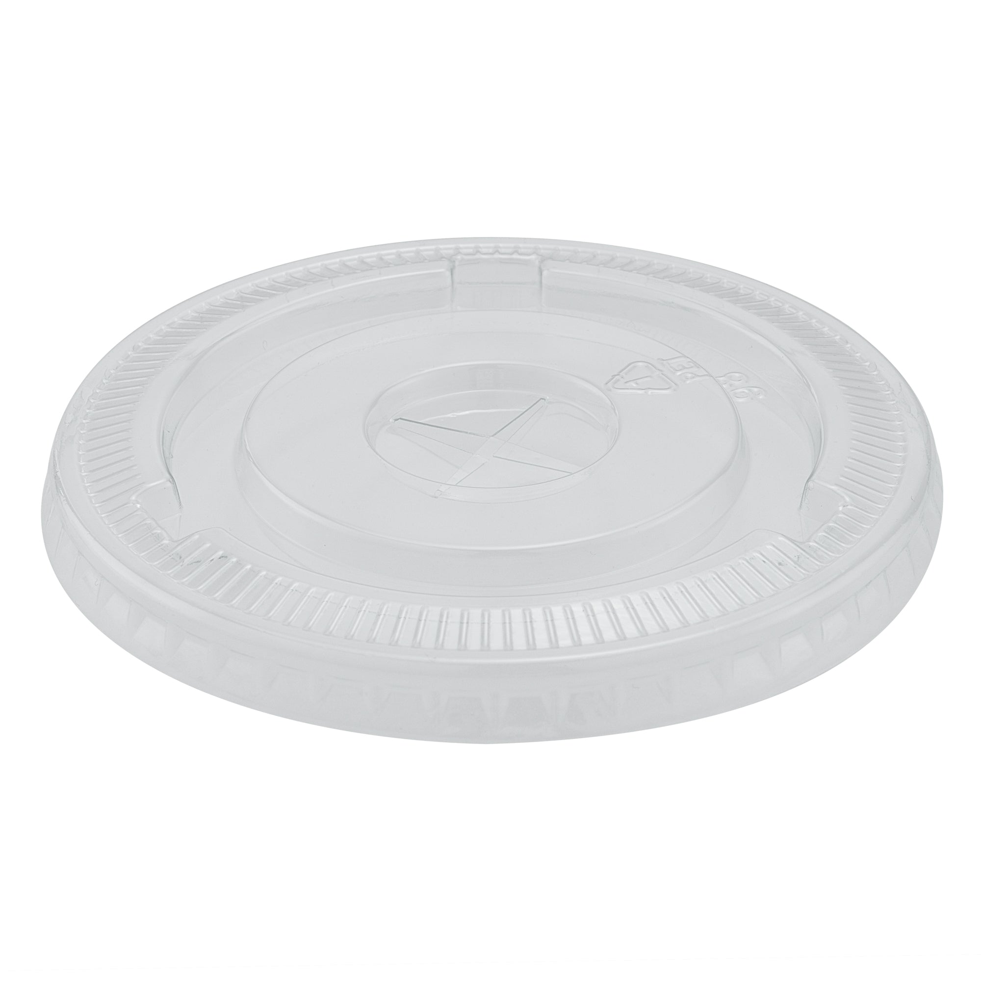 RW Base Round Clear Plastic Flat Lid - Fits Plastic Dessert Cup - 3 3/4" x 3 3/4" - 500 count box