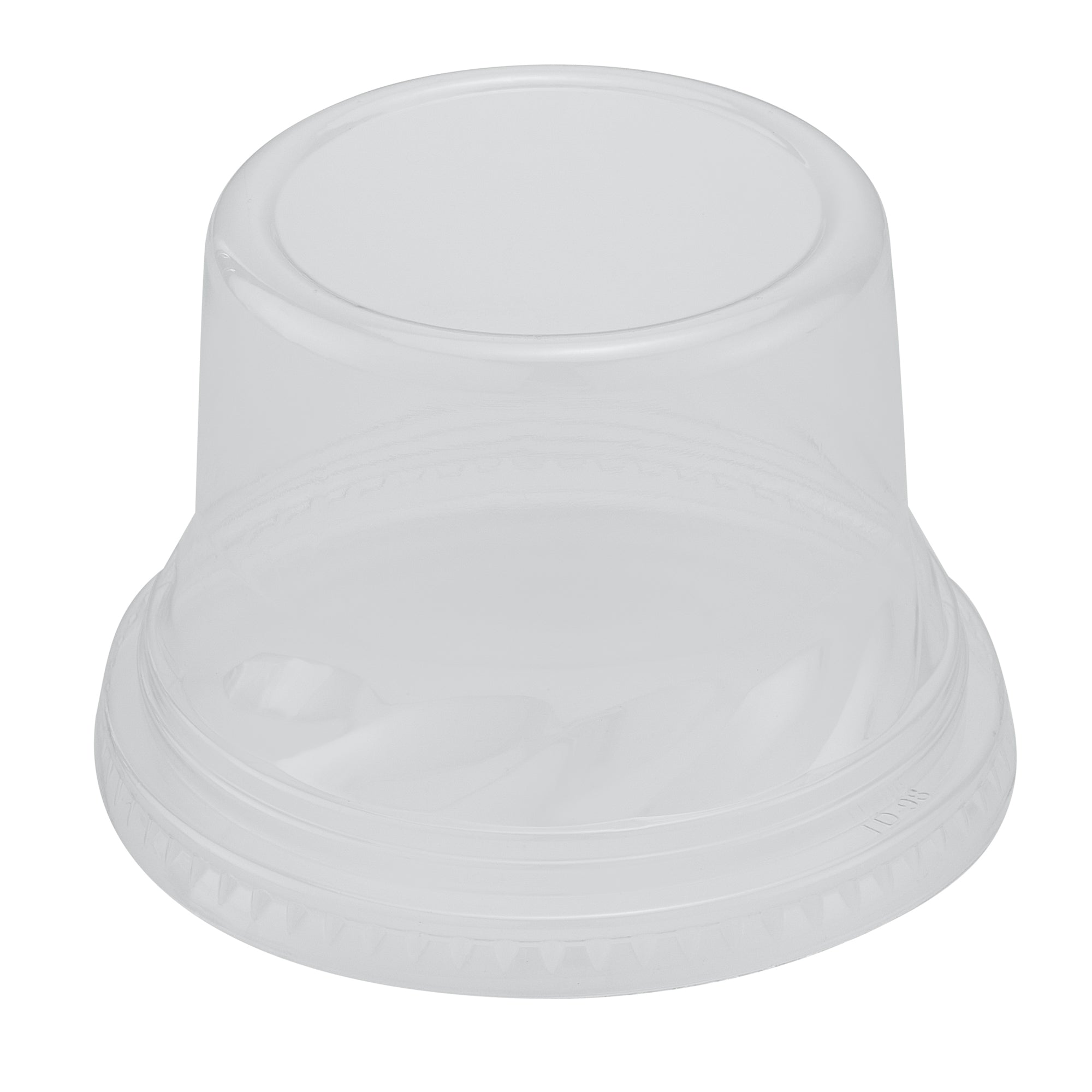 RW Base Round Clear Plastic Tall Dome Lid - Fits Plastic Dessert Cup - 3 3/4" x 3 3/4" x 2 1/2" - 500 count box