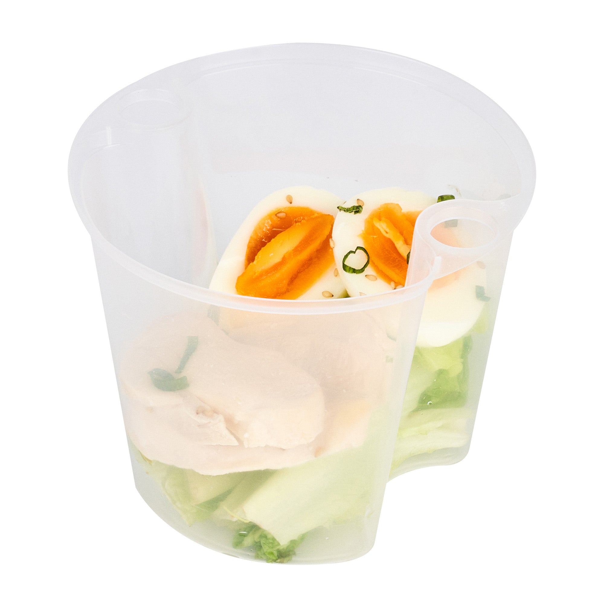 Asporto 24 oz Round Clear Plastic Insert - Fits 32, 40 and 48 oz Soup Container, Microwavable - 100 count box