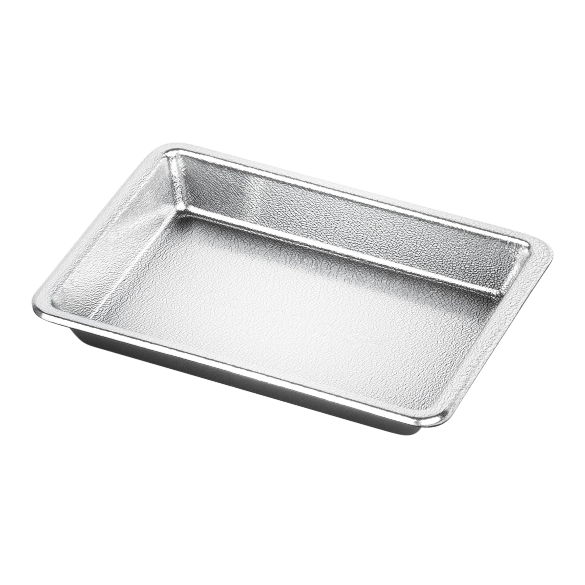 Bento Tek 1 oz Rectangle Silver Plastic Sauce Dish - 3" x 2 1/4" - 1000 count box