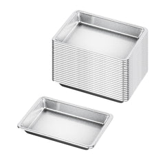 Bento Tek 1 oz Rectangle Silver Plastic Sauce Dish - 3