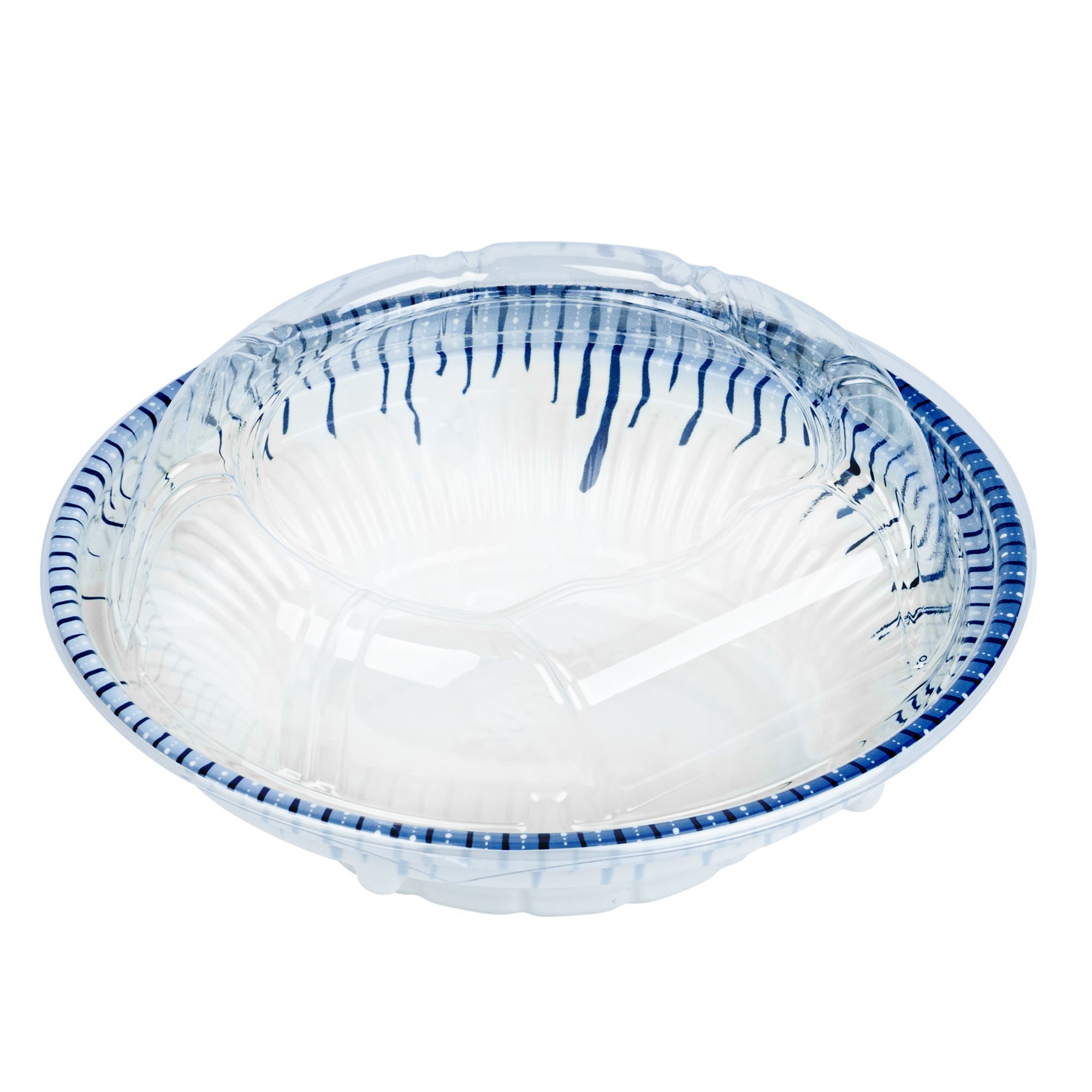 Bento Tek Round Clear Plastic Lid - Fits 10 oz Asian Style Bowl - 6 3/4'' x 6 3/4'' x 1 1/4'' - 400 count box